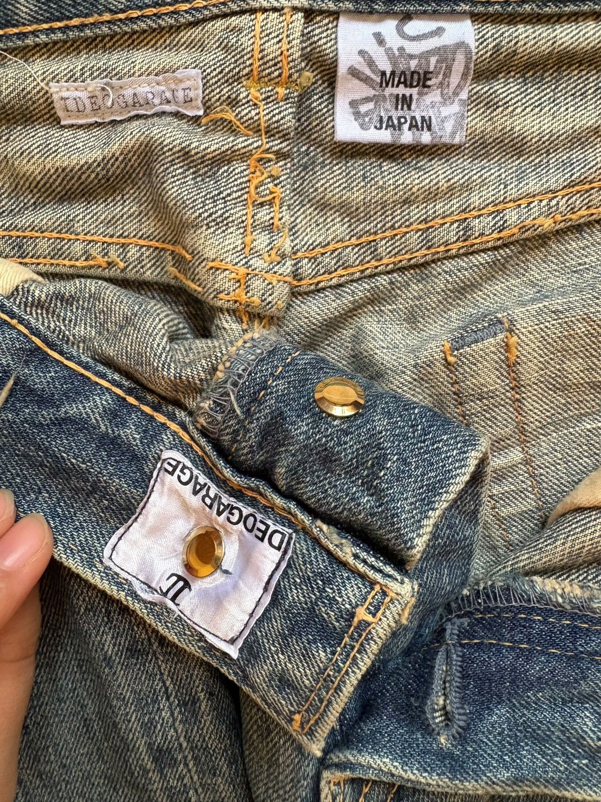 Designer × Japanese Brand Vintage Japanese Brand Selvedge Rusty Mud Wash Distres Jeans Size US 32 / EU 48 - 10 Thumbnail