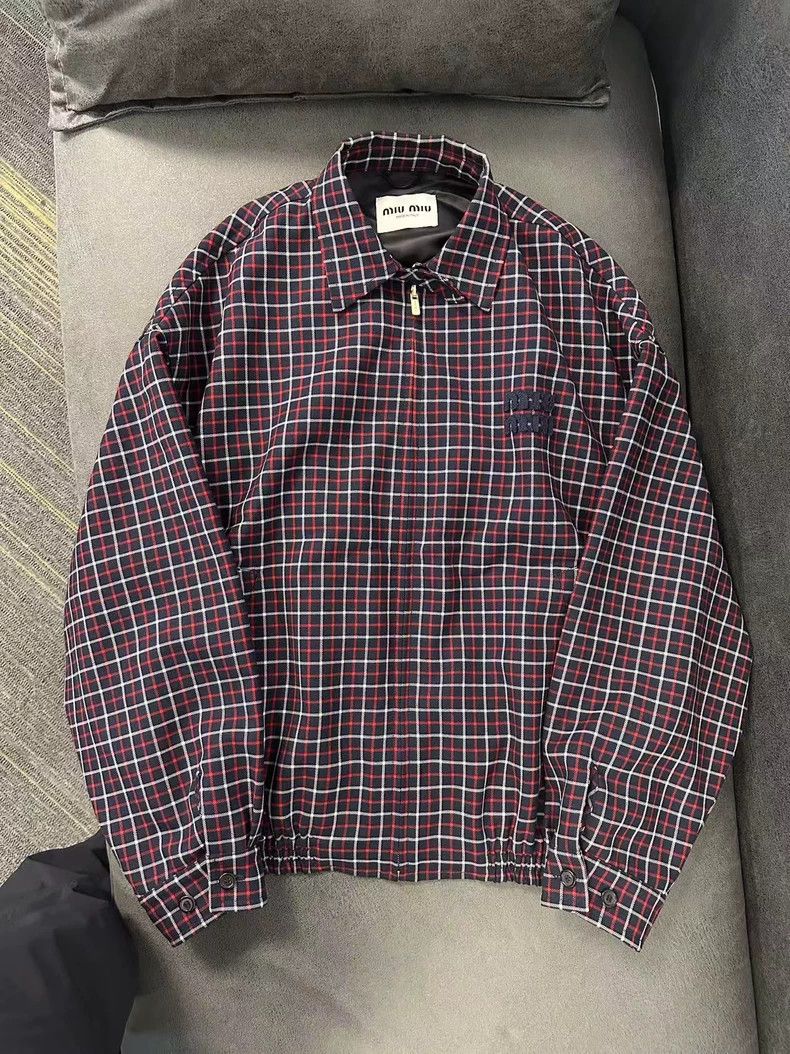 Miu Miu Miumiu Vintage Plaid Zip Jacket Size US XS / EU 42 / 0 - 1 Thumbnail