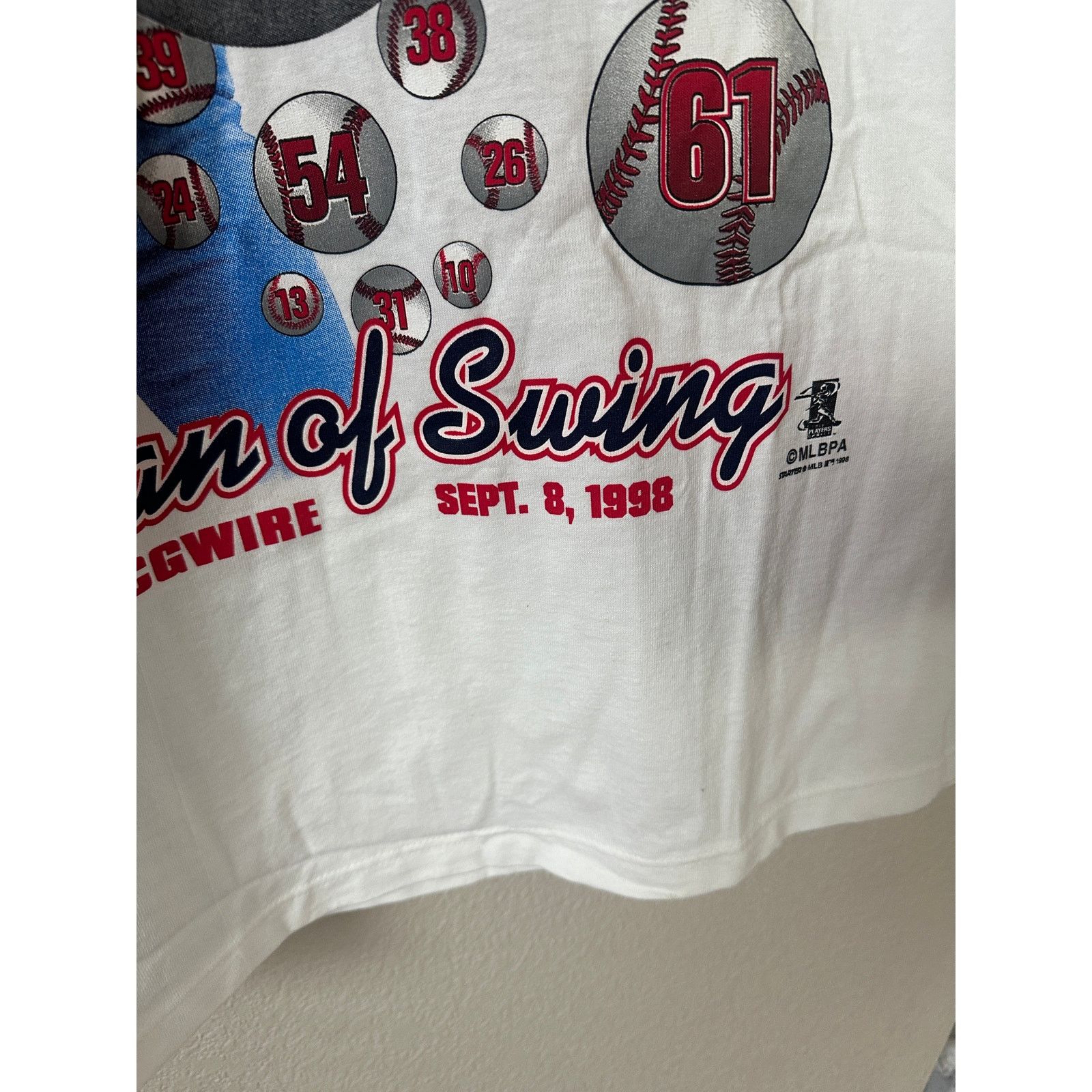 MLB × Starter × Vintage Vintage 1998 Starter Mark McGwire Home Run T-Shirt - Large Size US L / EU 52-54 / 3 - 3 Thumbnail