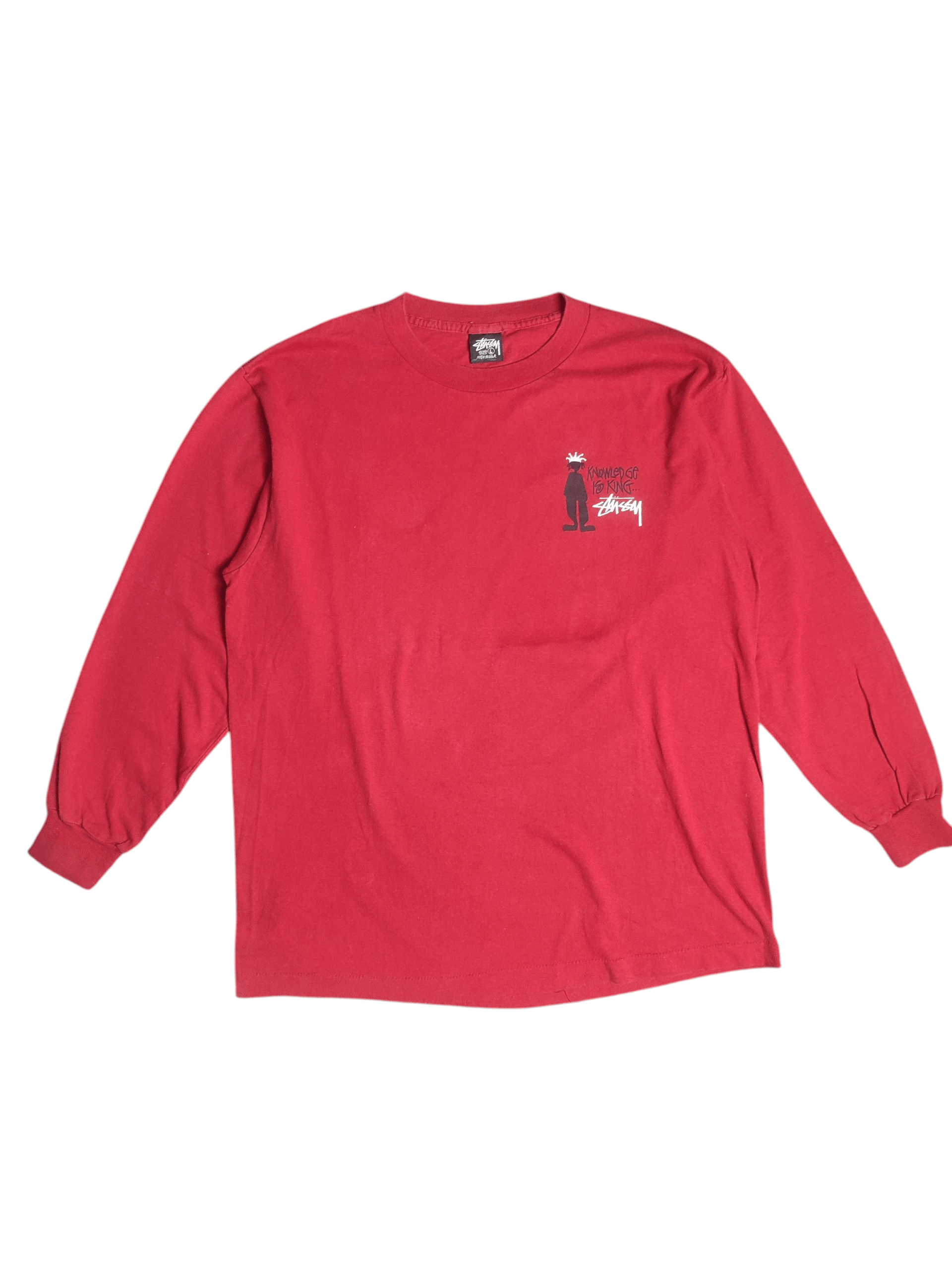 Stussy [DELETED] Stussy Knowledge Is King 1980s Vintage Tshirt Size US L / EU 52-54 / 3 - 2 Thumbnail