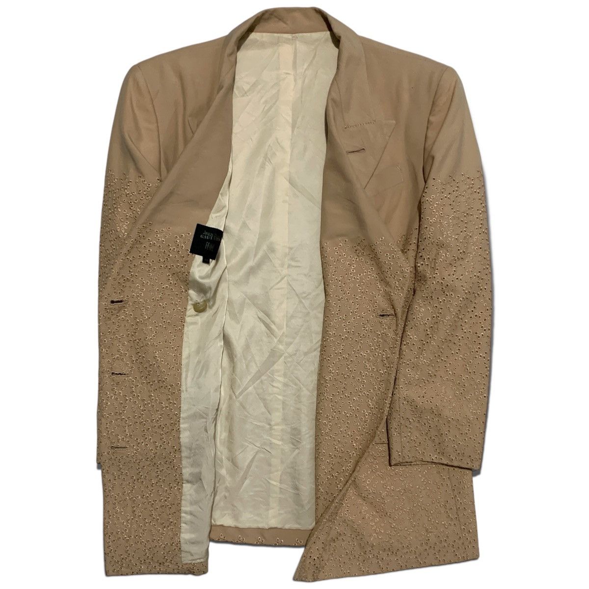 Jean Paul Gaultier Jean Paul Gaultier 1990s Half Lace Double Breasted Blazer Size M / US 6-8 / IT 42-44 - 2 Thumbnail