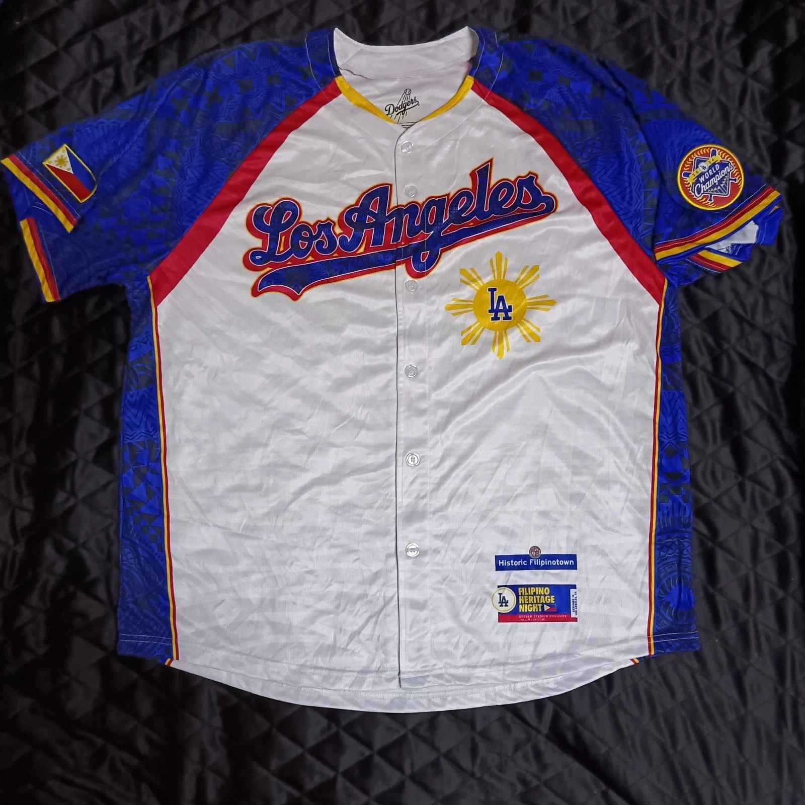 MLB LA Dodgers Filipino Heritage Night Pilipinas Baseball Jersey Size US XL / EU 56 / 4 - 1 Thumbnail