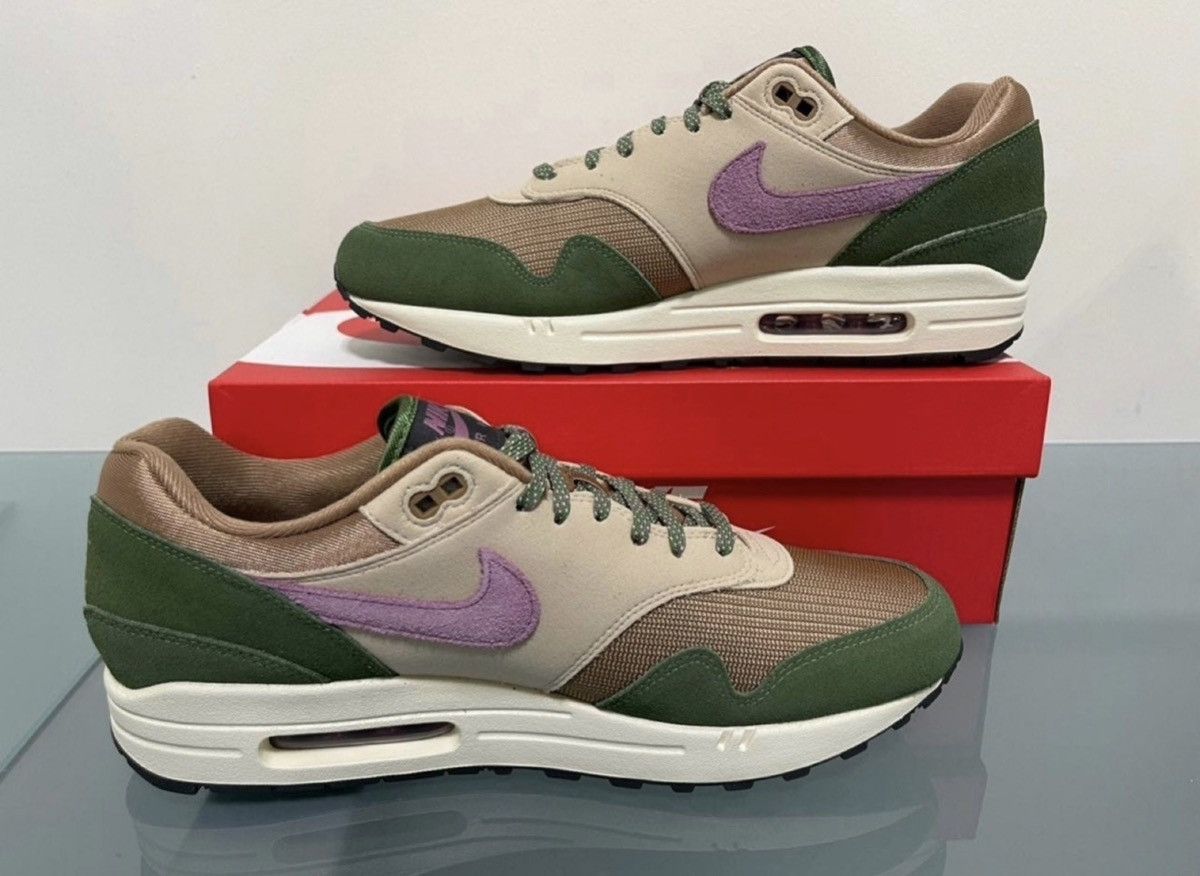 Nike Nike Air Max 1 Treeline Light Bordeax Dark Driftwood Sz 12 Size US 12 / EU 45 - 2 Thumbnail