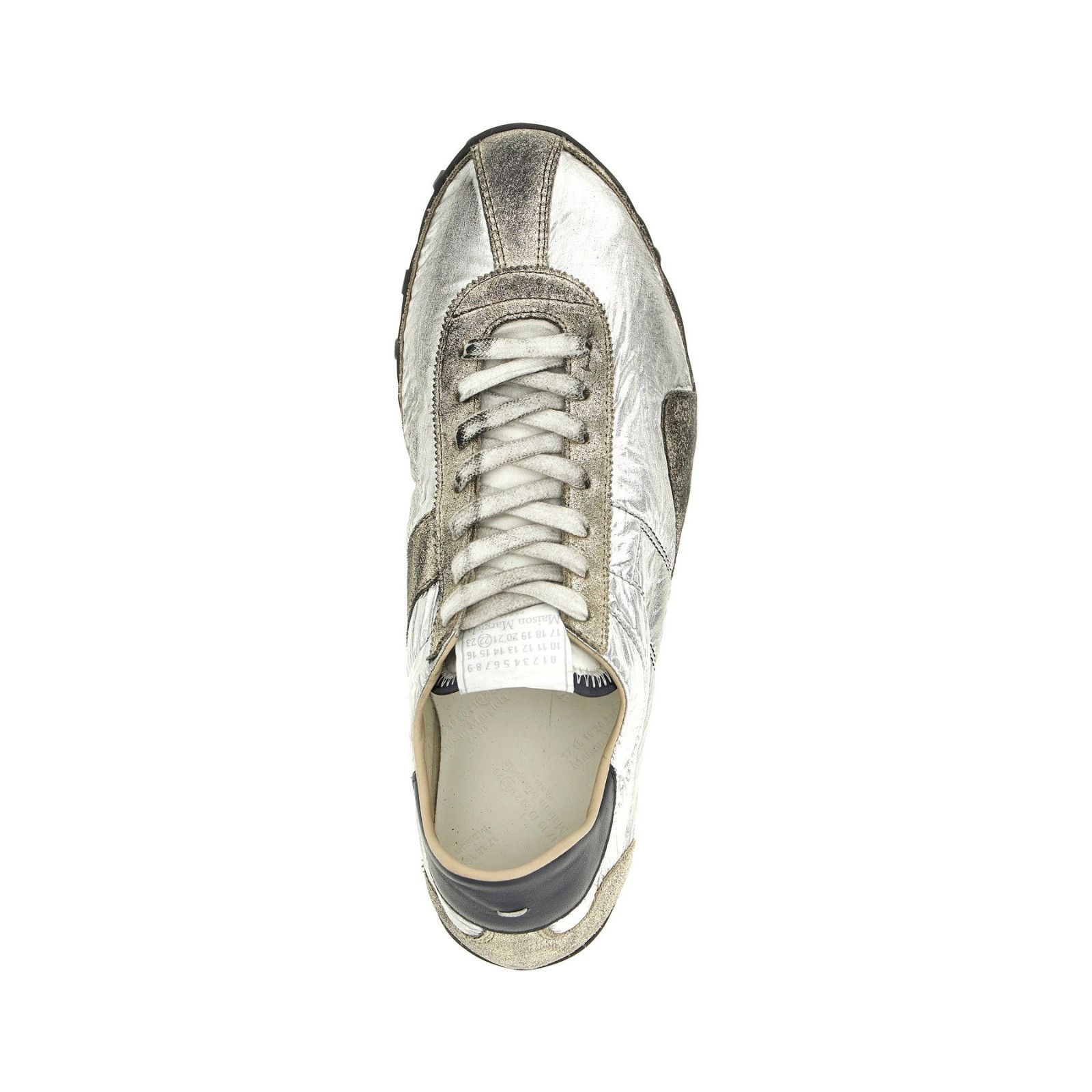 Maison Margiela MAISON MARGIELA Sprinters Silver Sneakers New & Authentic (M Size US 12 / EU 45 - 4 Thumbnail