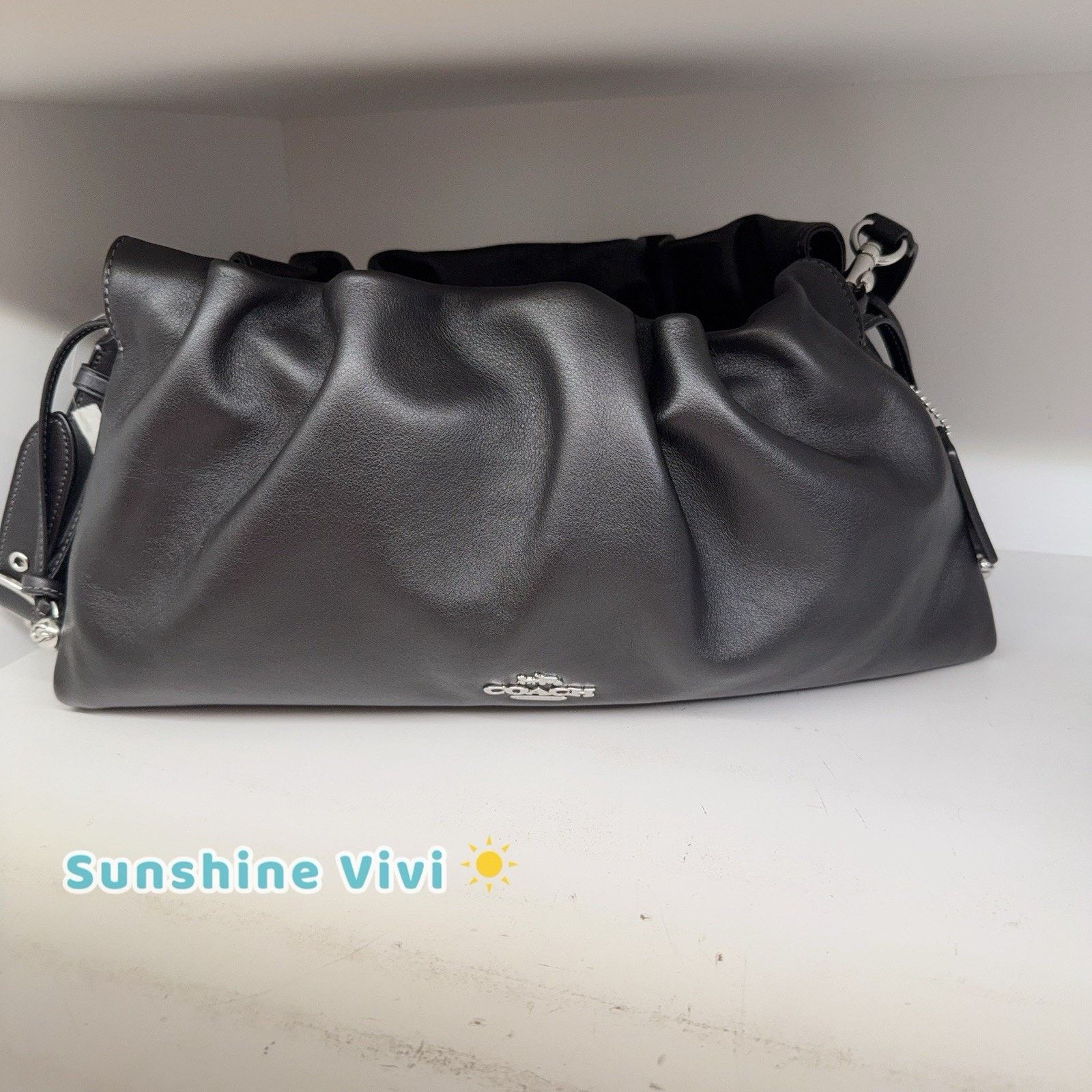 Coach NWT Coach Faye Large Shoulder Bag CCE68 leather Silver/Black Size ONE SIZE - 1 Thumbnail