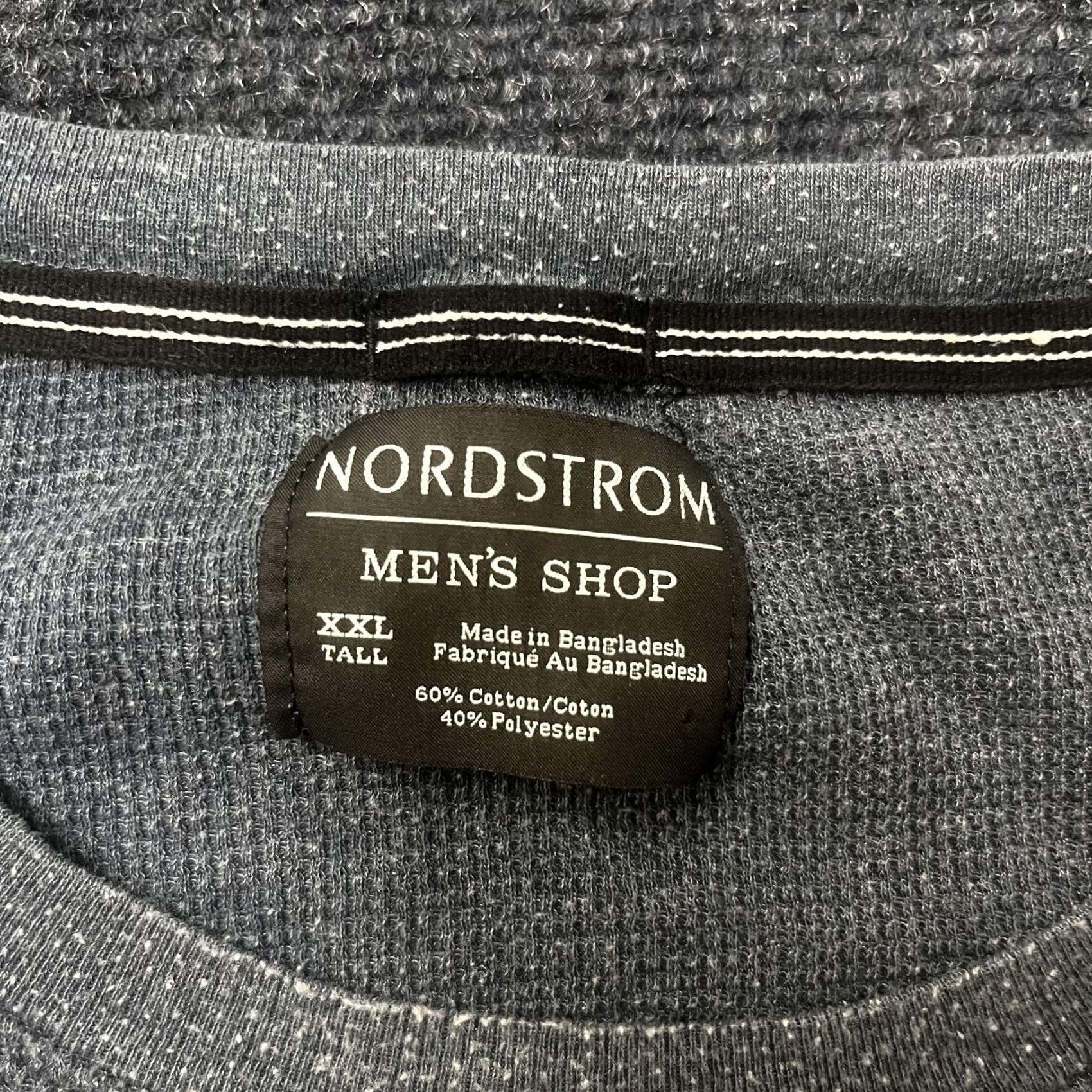 Nordstrom Nordstrom Mens Shop Shirt 2XLT Gray Thermal Crew Long Sleeve Tee T-Shirt Mens Big & Tall Cotton Polyester Wool? (no) Size US XXL / EU 58 / 5 - 2 Thumbnail