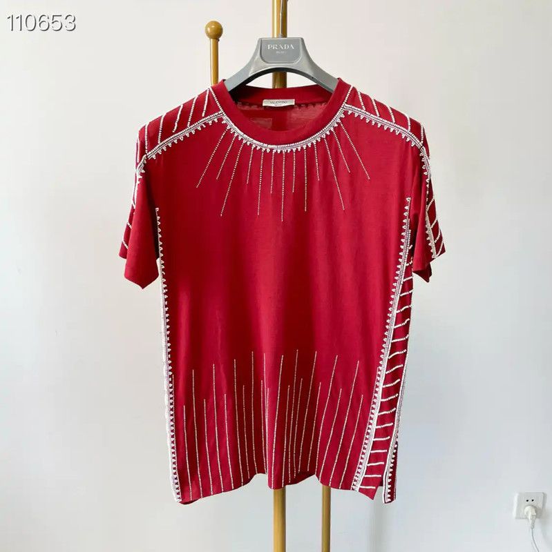 Valentino Valentino Multicolor Embroidered Cotton T-Shirt 0089 Size US S / EU 44-46 / 1 - 1 Thumbnail