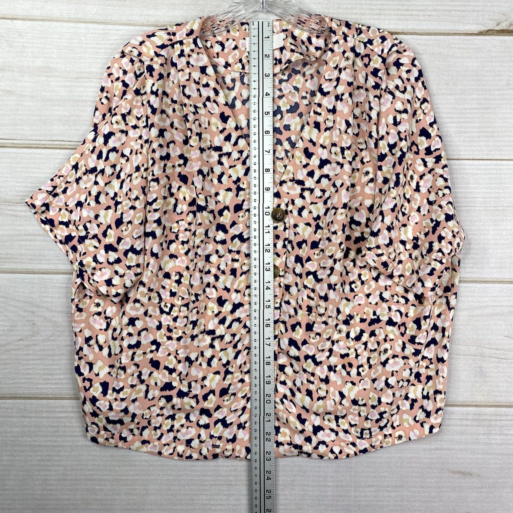 Vintage Elodie Pink Printed Button-Up Shirt Womens M Oversized Short Sleeve Puff Sleeve Casual 90s Theme Summer Size M / US 6-8 / IT 42-44 - 5 Thumbnail