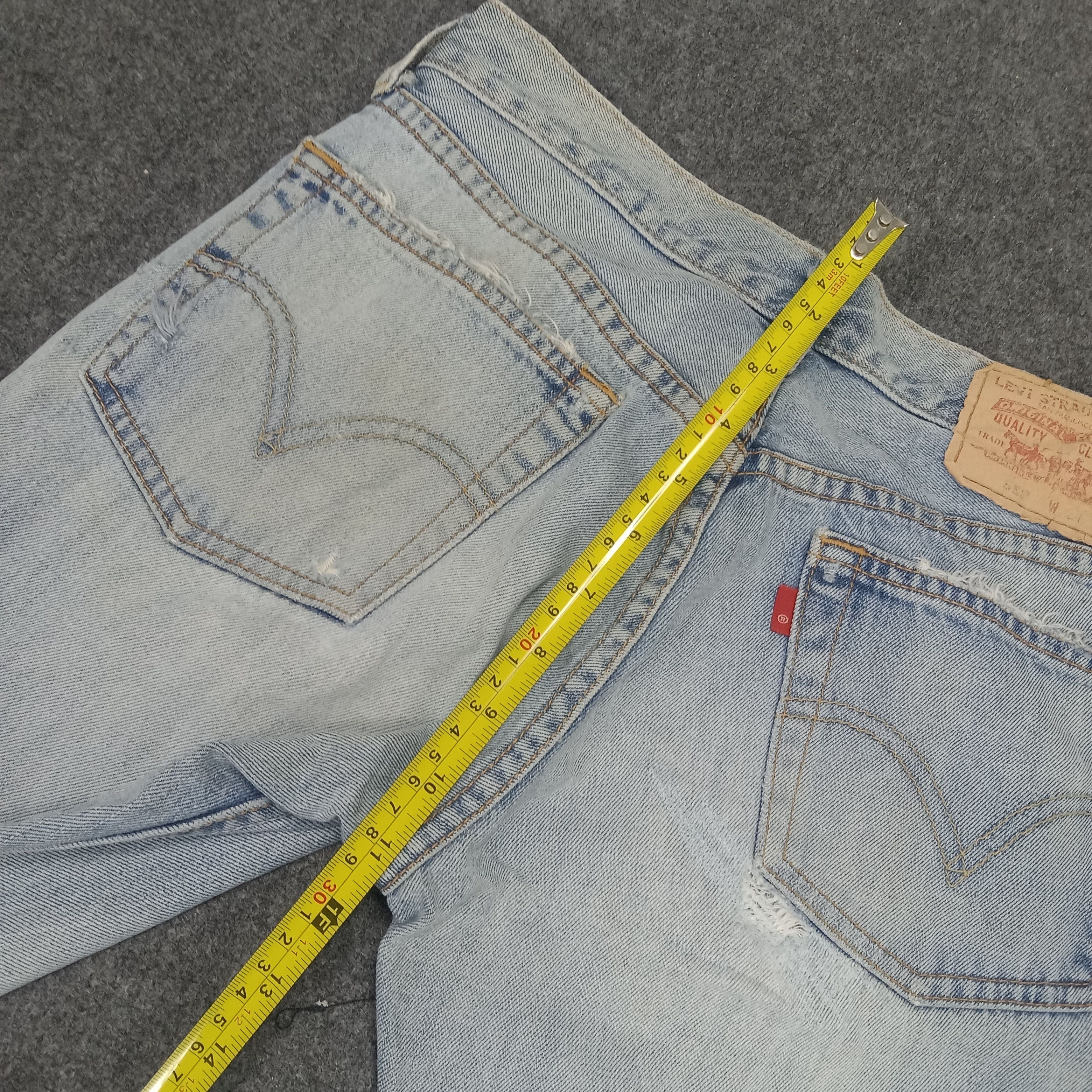Levi's × Vintage Levi's 501 Distressed Flared Denim Jeans Size US 28 / EU 44 - 11 Thumbnail