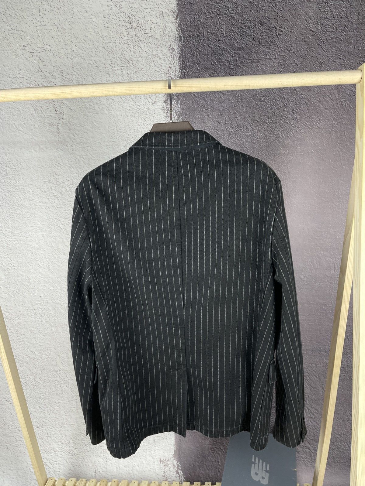 Polo Ralph Lauren Polo Ralph Lauren black striped cotton unlined blazer Size 46R - 13 Thumbnail