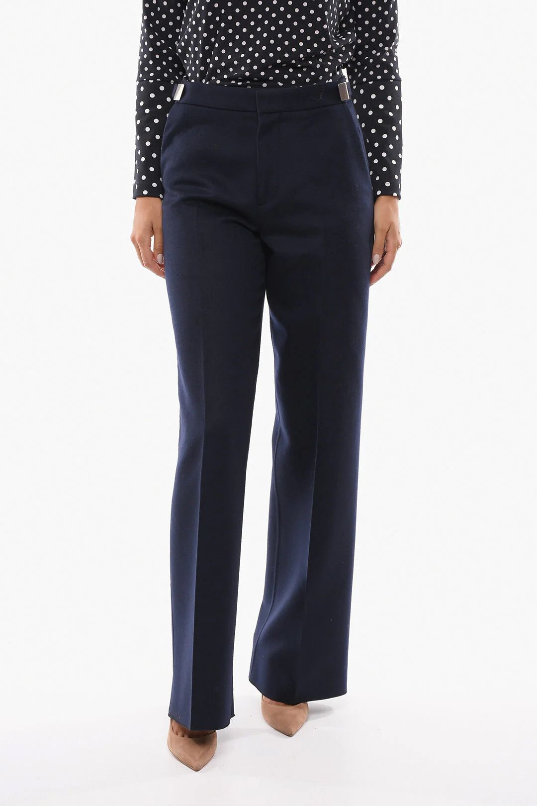 Bottega Veneta og1mm0426 Regular-Fit Wool Pant in Blue Size 28" / US 6 / IT 42 - 1 Thumbnail