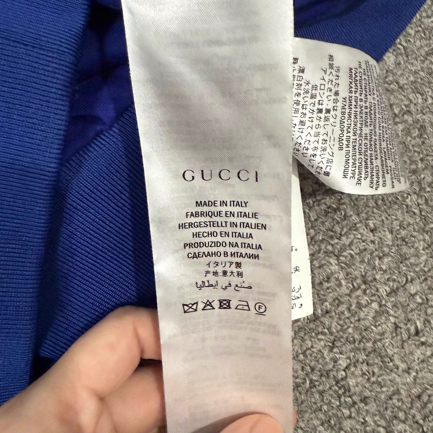 Gucci Gucci flocked red blue colorblock embroidered logo jacket L Size US L / EU 52-54 / 3 - 4 Thumbnail
