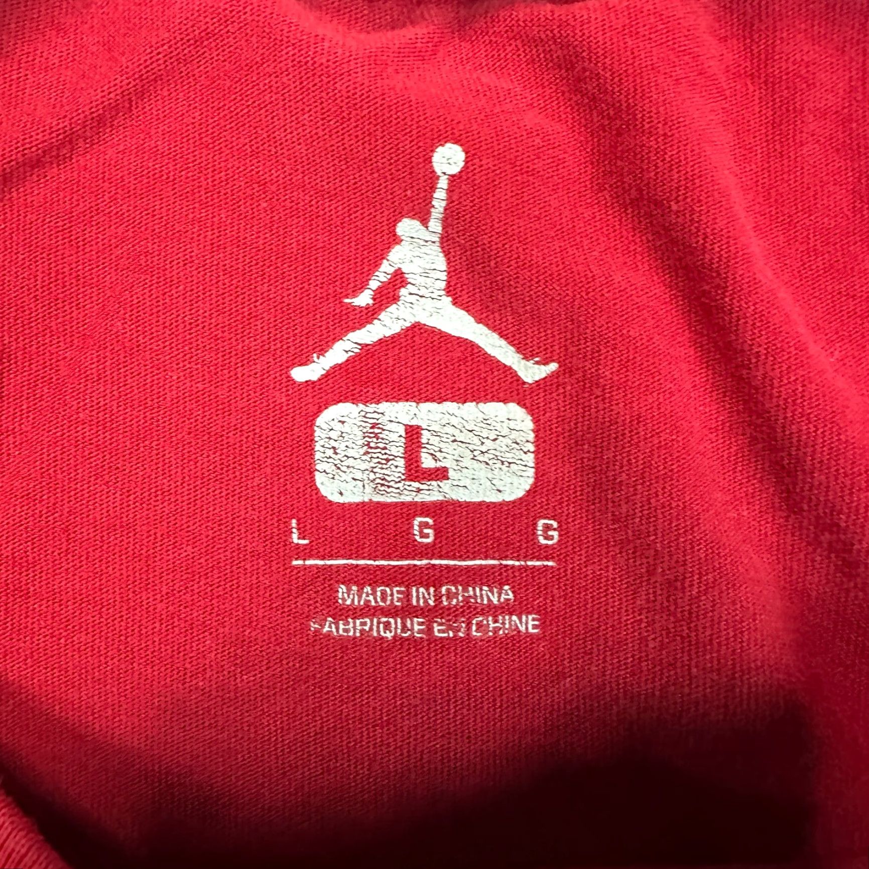 Jordan Brand Air Jordan T-Shirt Mens L Red Sliver Decals Basketball NBA 1985 Size US L / EU 52-54 / 3 - 5 Thumbnail