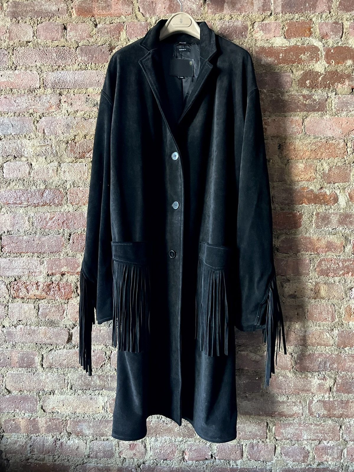 R13 R13 Fringe leather suede jacket black RARE MSRP $2400 Size US S / EU 44-46 / 1 - 1 Thumbnail