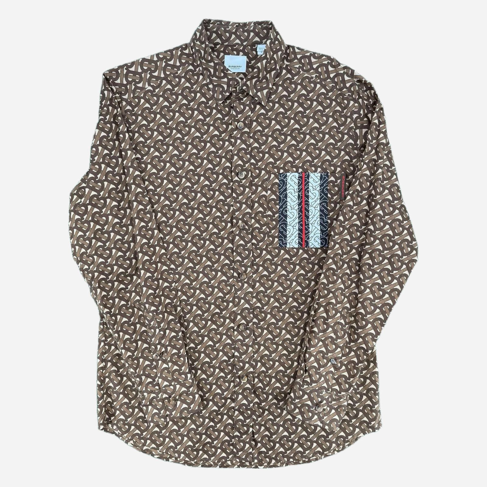 Burberry Burberry Men's Chatham TB-Monogram Stripe Button Up M Size US M / EU 48-50 / 2 - 1 Thumbnail