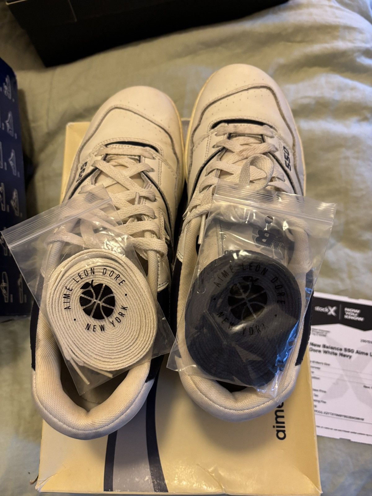 Aime Leon Dore × New Balance NB 550 x ALD OG Blue Size US 11 / EU 44 - 7 Thumbnail