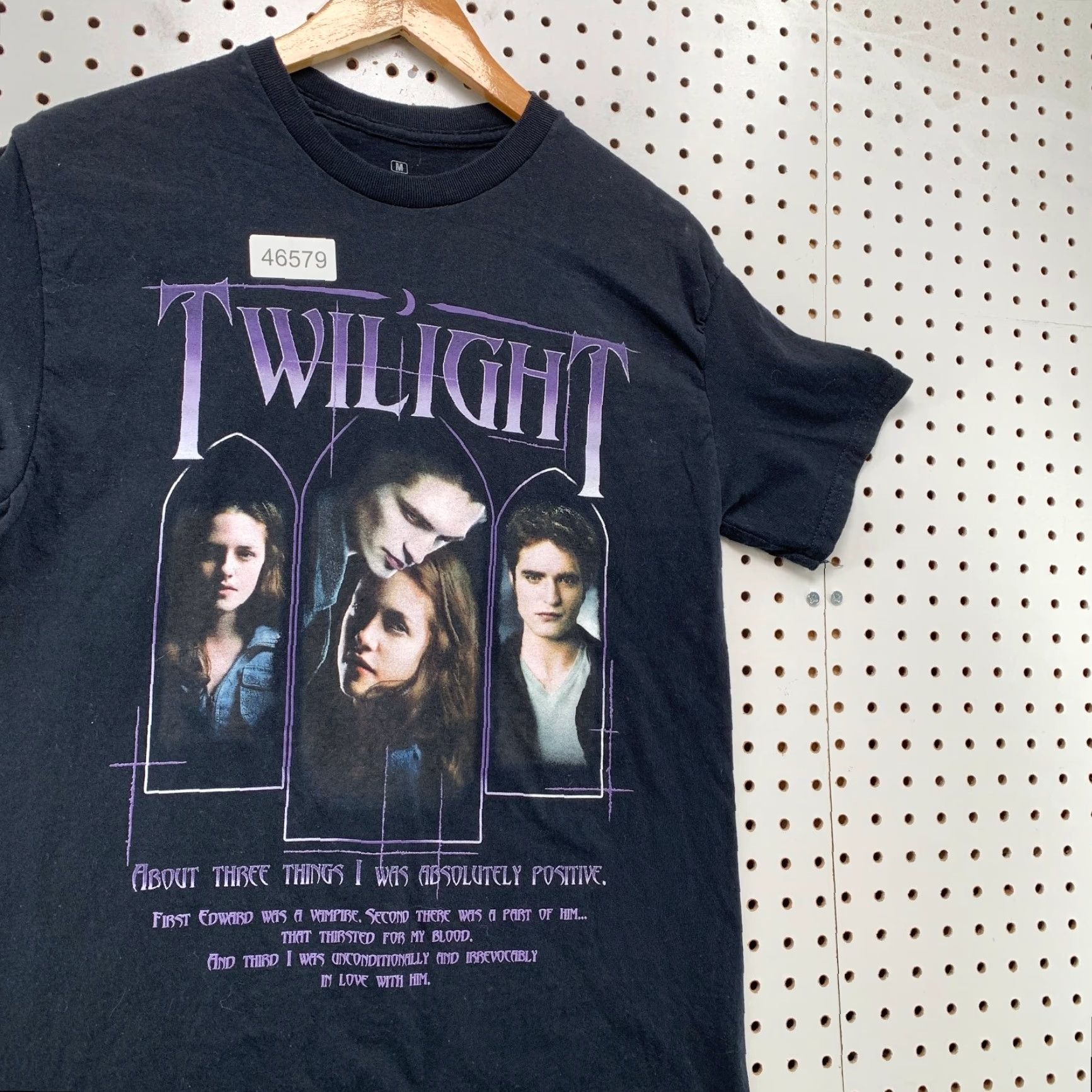 Vintage Twilight Mens T-Shirt City Black Movie Twilight Saga Shirt Short Sleeve Medium Size US M / EU 48-50 / 2 - 4 Thumbnail