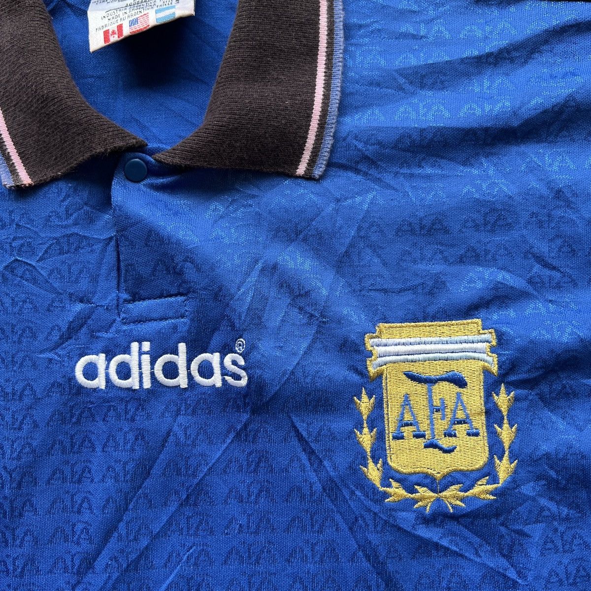 Adidas 🔥 1994 VINTAGE ARGENTINA ADIDAS AWAY JERSEY Size US L / EU 52-54 / 3 - 7 Thumbnail