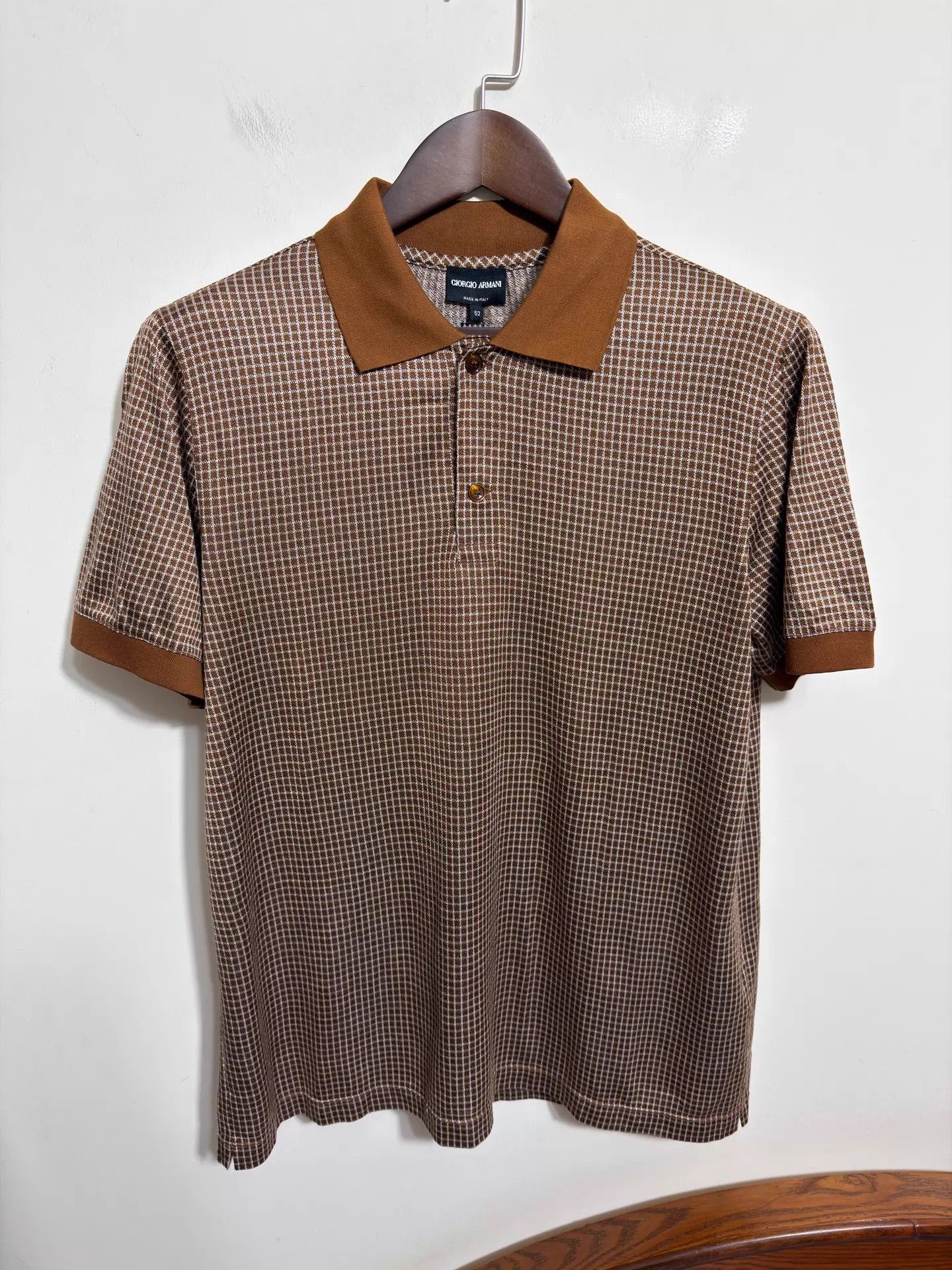Ermenegildo Zegna Ermenegildo Zegna Silk Slim Check SS Polo 52 Size US L / EU 52-54 / 3 - 1 Thumbnail