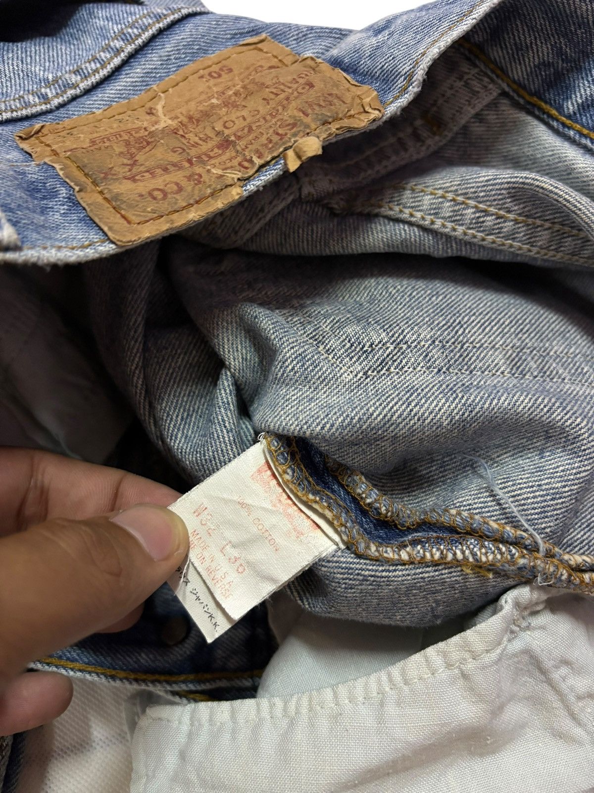 Levi's 🔥 Vtg Y2k Levi’s 505 Distressed Jeans Size US 30 / EU 46 - 7 Thumbnail
