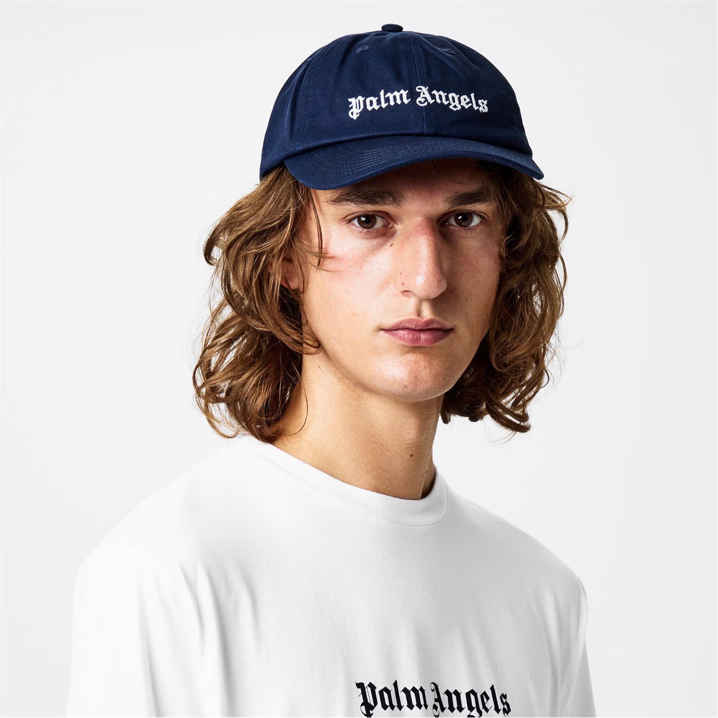 Palm Angels o1g2r1mq0426 Size: OS / Logo Hat / Cap in Navy Size ONE SIZE - 2 Thumbnail
