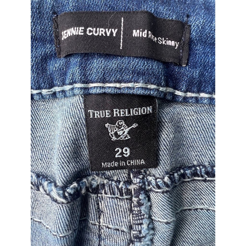 True Religion NWT Women True Religion Jennie Curvy Mid Rise Skinny sz 29 Size 29" - 11 Thumbnail