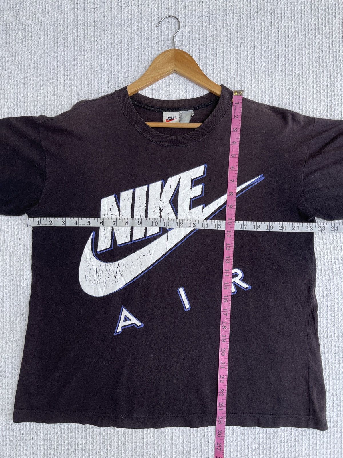 Vintage Last Drop🔥Rare🔥Vtg 90s Faded NIKE AIR Big Logo Swoosh Tee Size US L / EU 52-54 / 3 - 11 Thumbnail