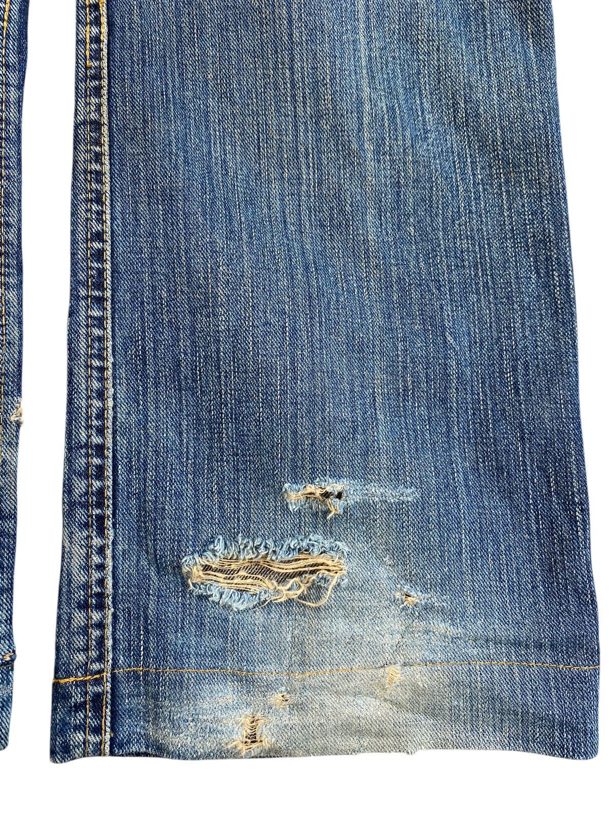 Japanese Brand Cosmic Wonder Jeans Distressed Mudwash Regular Fit Denim Size US 32 / EU 48 - 17 Thumbnail