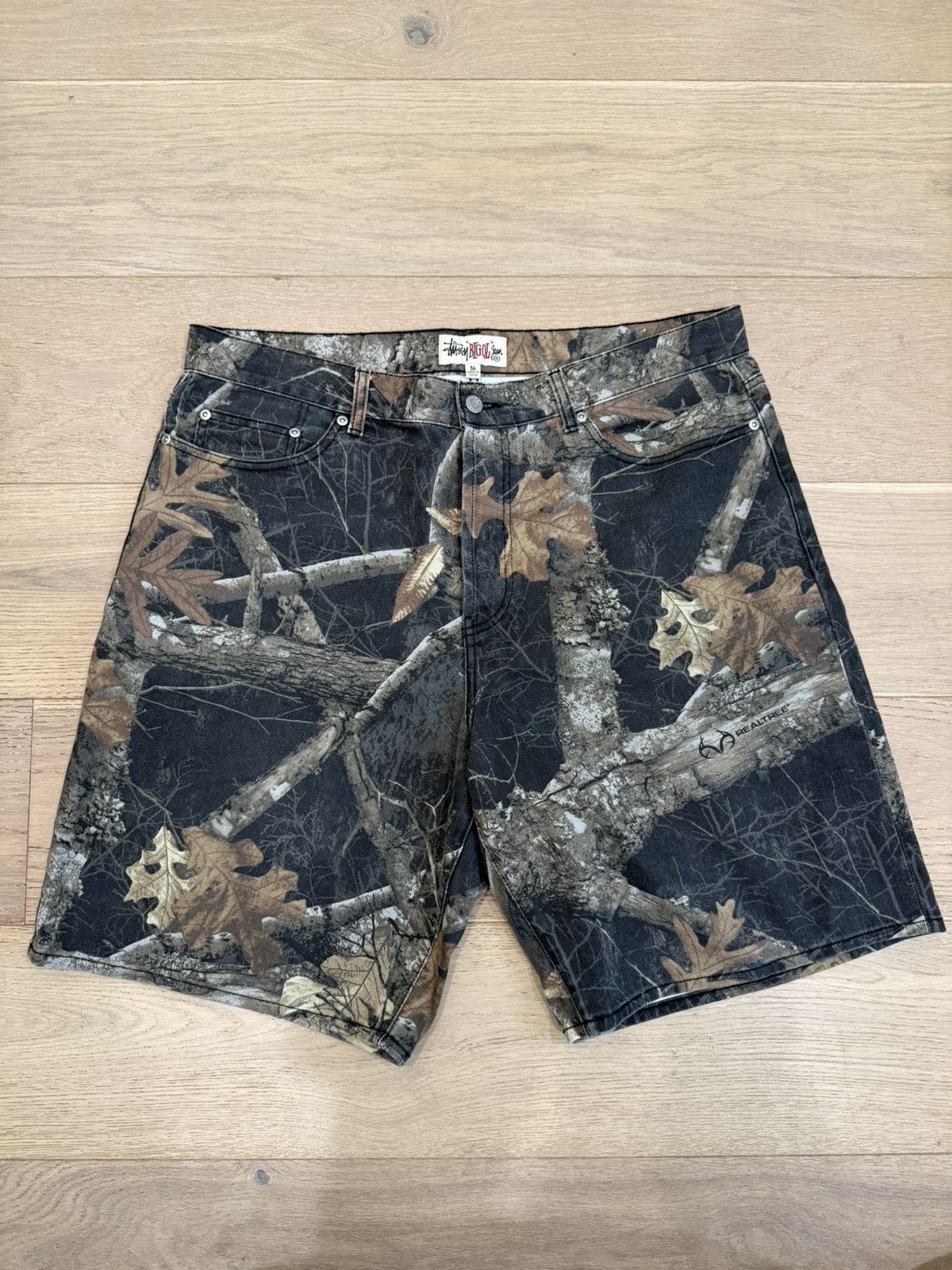 Stussy SS24 BIG OL' SHORT REALTREE EDGE Denim Shorts Unisex
