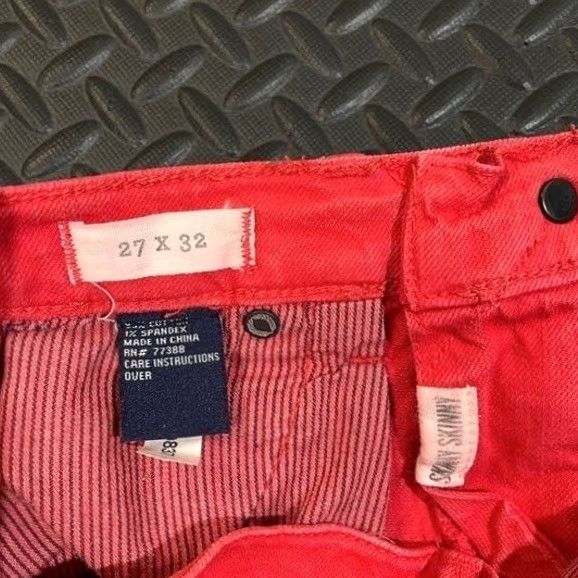 Madewell Madewell Skinny Red Mid Rise Denim Jeans Womens Size 27X32 Skinny Red Denim Women 27 32 Size 27" / US 4 / IT 40 - 4 Thumbnail