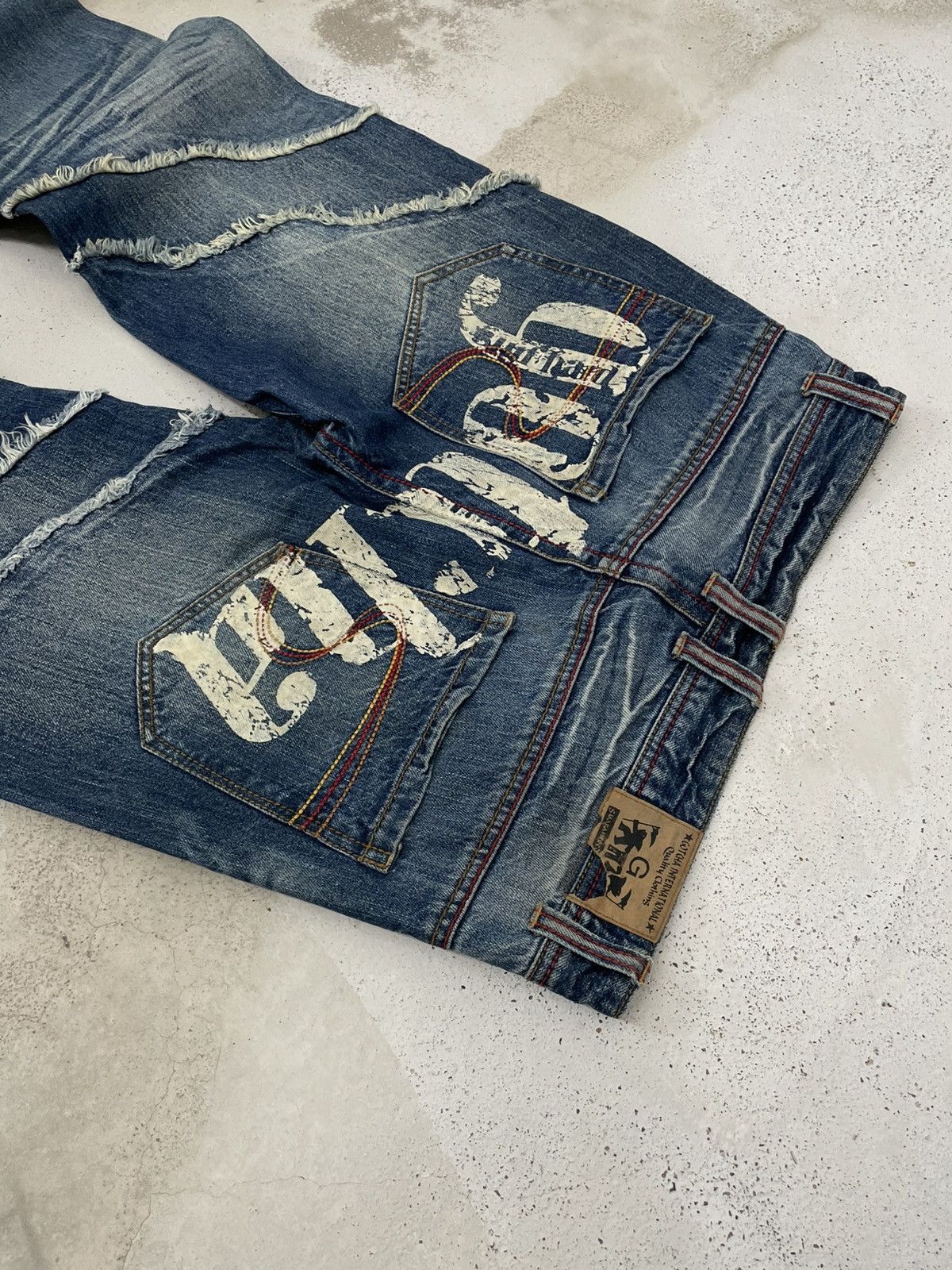 Japanese Brand Vintage 90’s Sur Wear Gotcha Famous Remember Our Roots Denim Size US 33 - 11 Thumbnail