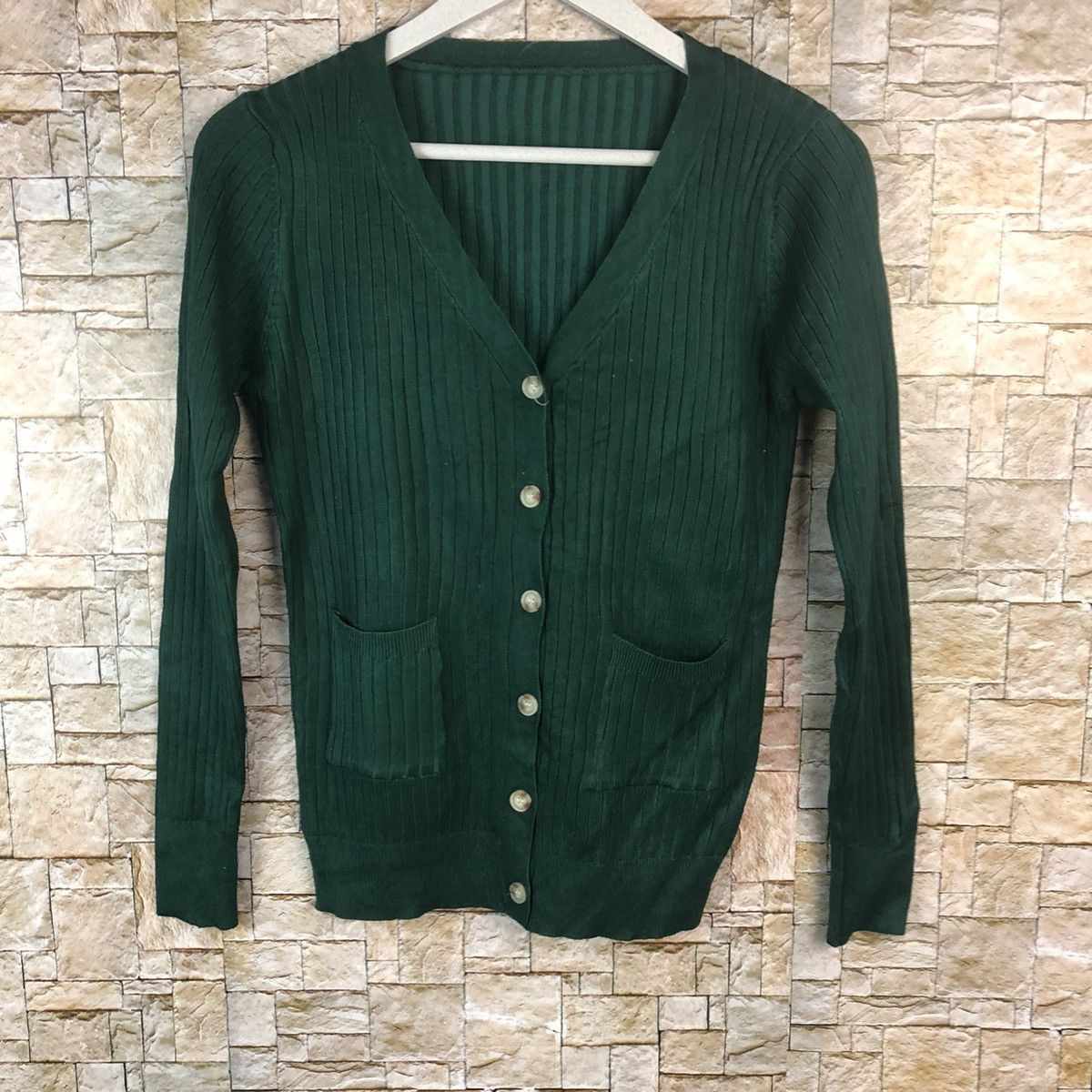 Japanese Brand Kharis Angel Green Cardigan Knitwear #A1237 Size S / US 4 / IT 40 - 3 Thumbnail