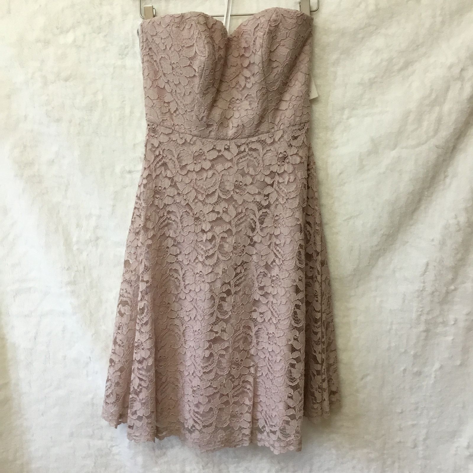 Other David's Bridal Strapless Lace Dress Size XS / US 0-2 / IT 36-38 - 3 Thumbnail