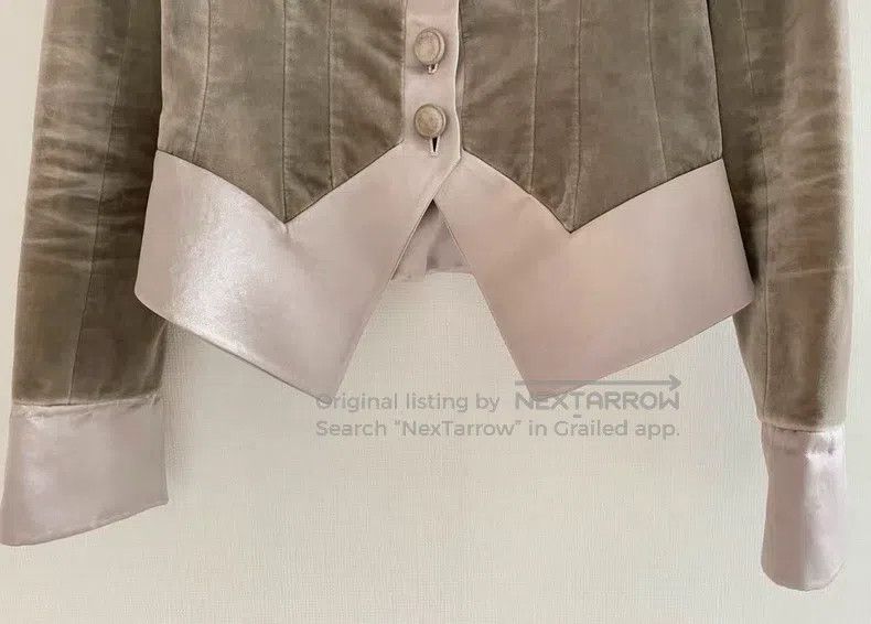 Valentino Valentino Grey velvet jacket Size S / US 4 / IT 40 - 6 Thumbnail
