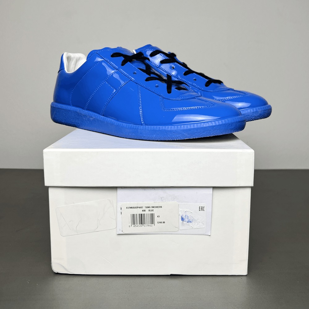 Maison Margiela Replica Gat Lace-Up Sneakers 'Blue Patent'