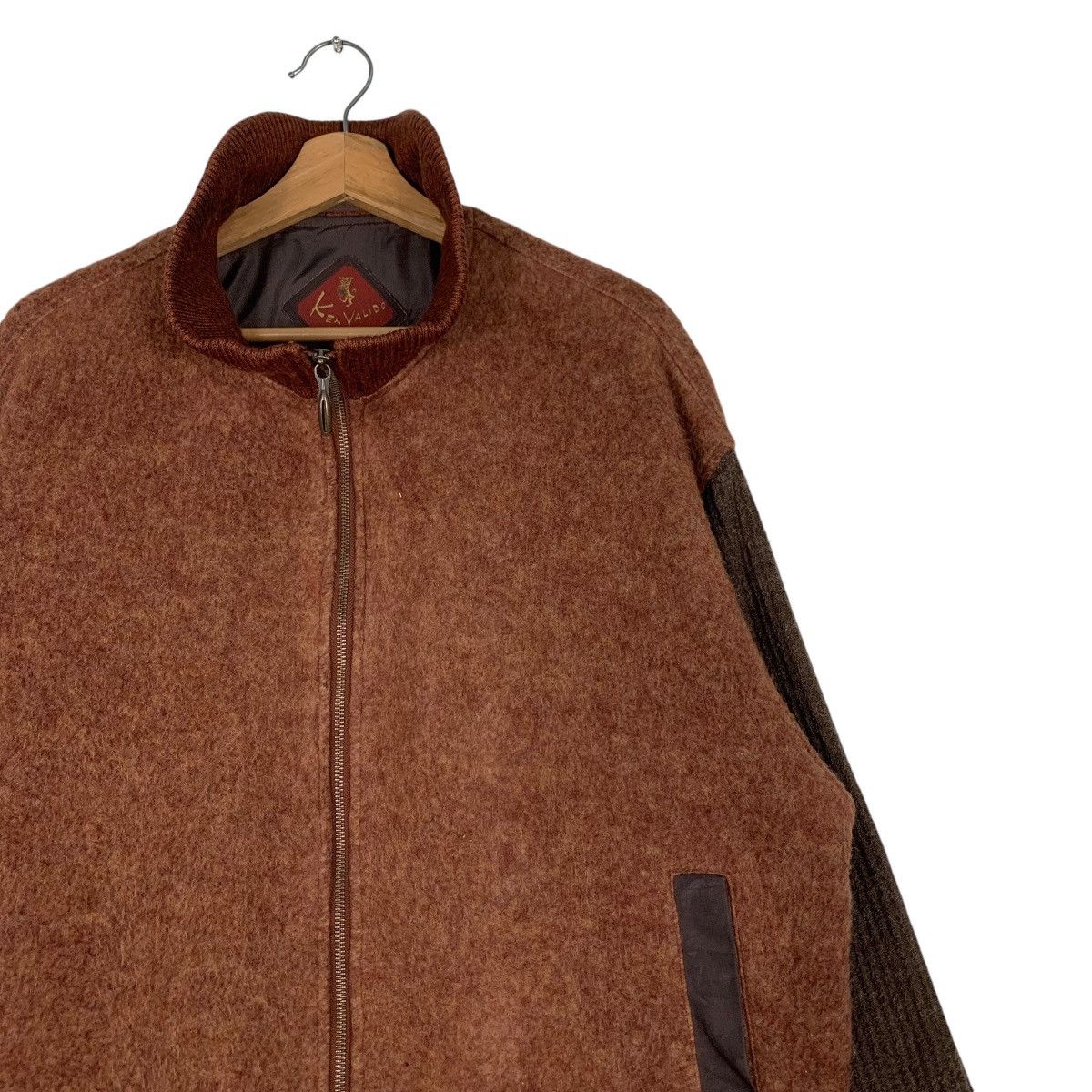 Japanese Brand KEN VALIDO Brown Wool Turtleneck Bomber Jacket #1234-C56 Size US L / EU 52-54 / 3 - 5 Thumbnail