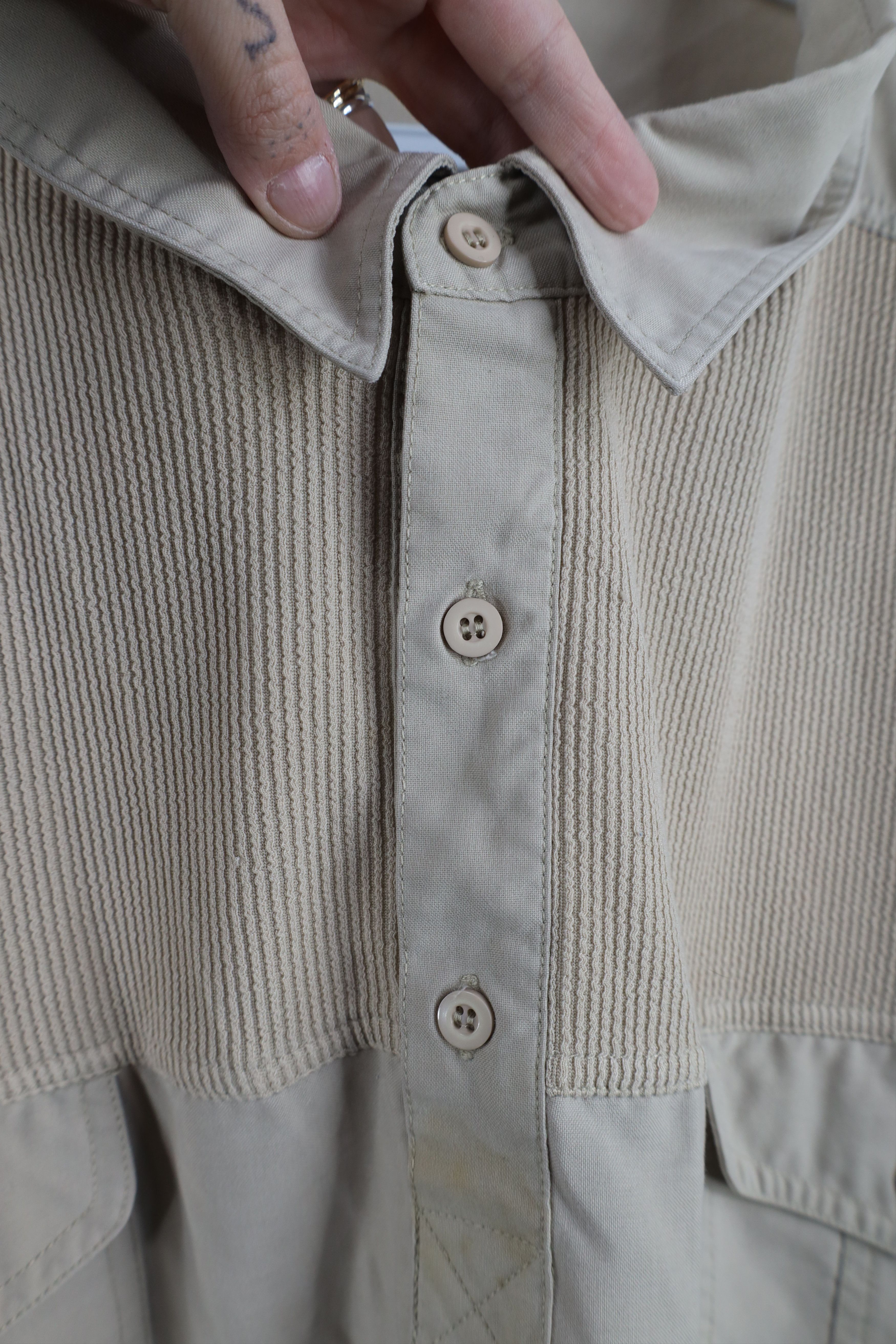 Vintage Vintage 90s Streetwear Ribbed Collared Pullover Polo Shirt Size US XXL / EU 58 / 5 - 9 Thumbnail