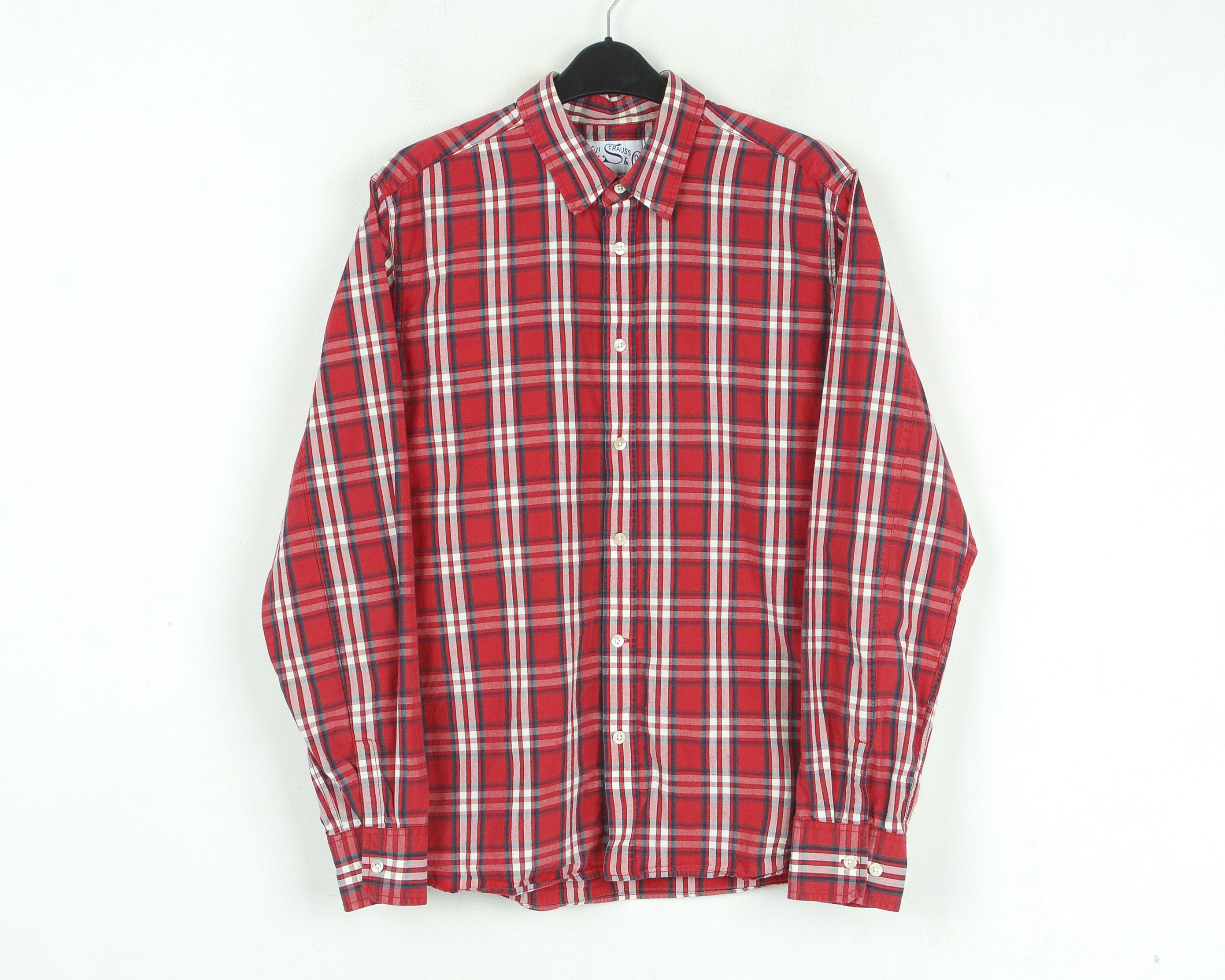 Levi's Casual Shirt Check Plaid Long Sleeve Button Classic Fit Size US M / EU 48-50 / 2 - 1 Thumbnail