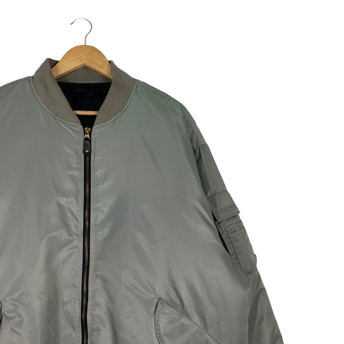 Japanese Brand Vintage Silver Grey Bomber Jacket Big Size #1108-C50 Size US XXL / EU 58 / 5 - 5 Thumbnail
