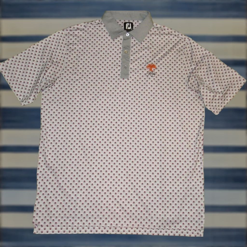 Footjoy FOOTJOY Kiaway Ocean Course Grey Short Sleeve Polo Shirt L Mens Size US L / EU 52-54 / 3 - 1 Thumbnail