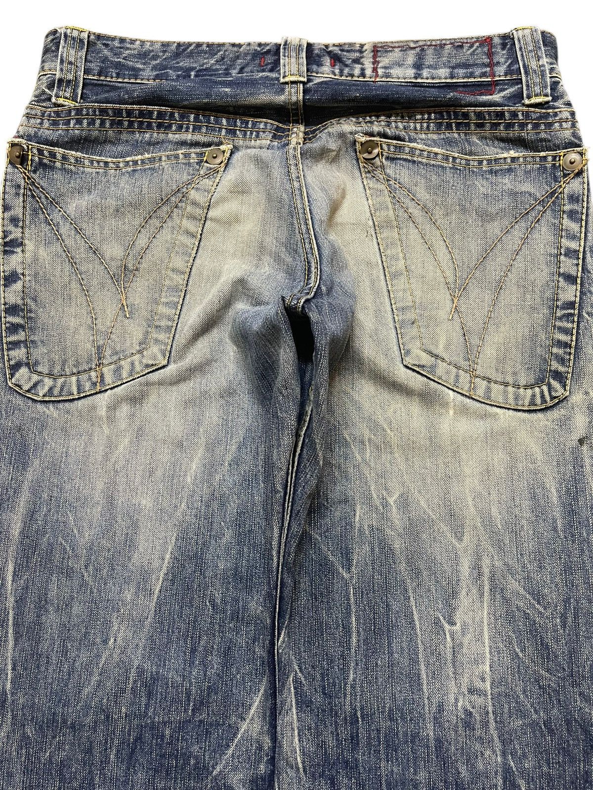 If Six Was Nine Vintage Japanese Brand Faded Thunder Wash Style Loose Jeans Size US 32 / EU 48 - 5 Thumbnail