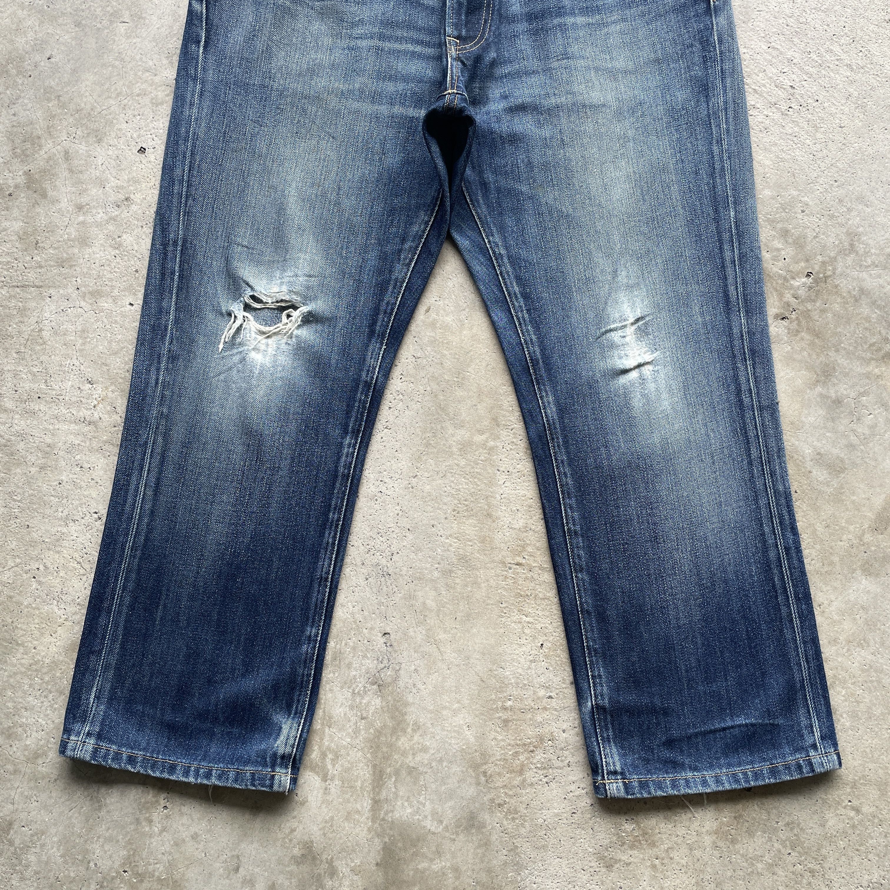 Japanese Brand VINTAGE JAPANESE DENIM FADED DISTRESSED JEANS PANTS W36 Size US 36 / EU 52 - 4 Thumbnail
