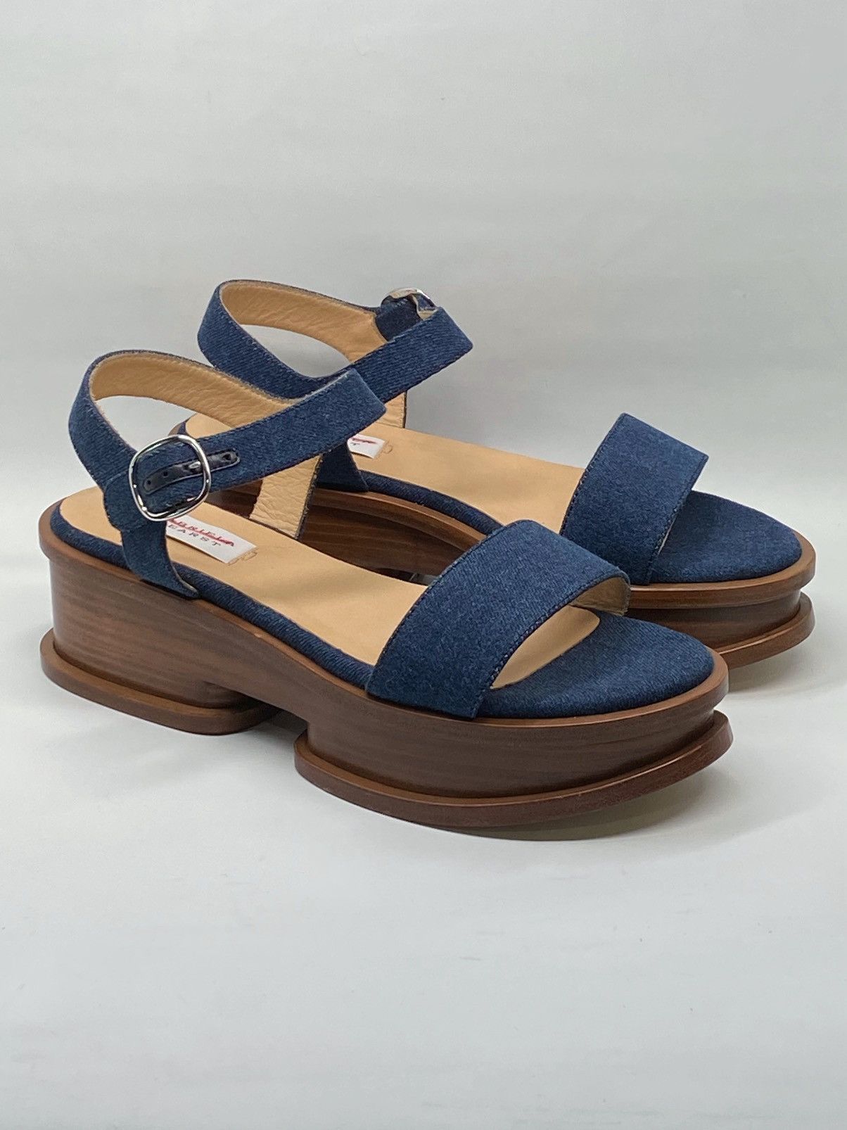 Gabriela Hearst Gabriela Hearst Michael 60MM Denim Wedge Sandals size 41.5 Size US 11.5 / IT 41.5 - 1 Thumbnail