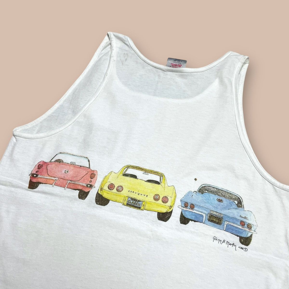 Chevrolet Vintage 1988s Corvette Art Tank-Top Size US L / EU 52-54 / 3 - 7 Thumbnail