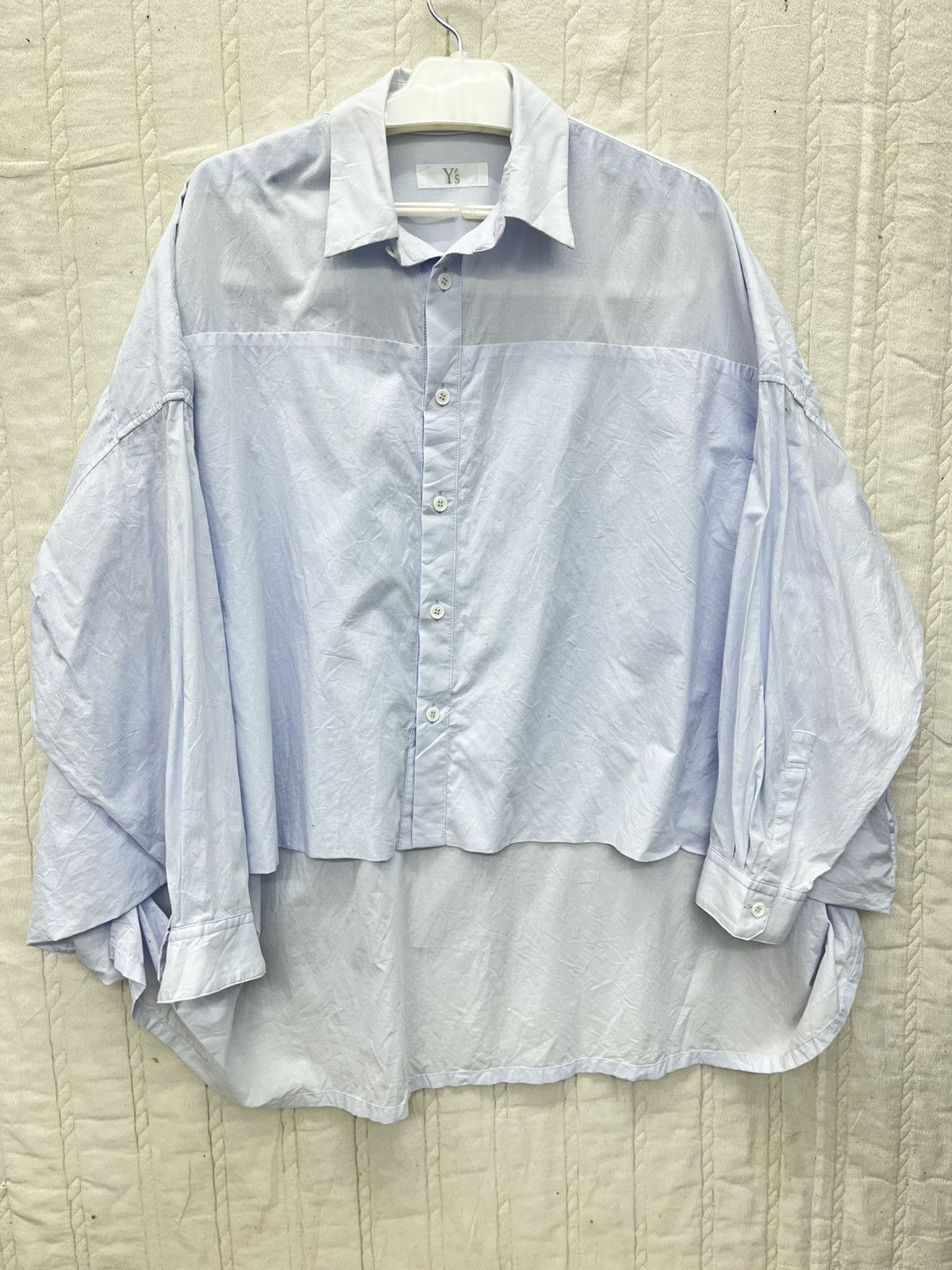 Designer × Y's × Yohji Yamamoto ARCHIVES🔥🔥Y'S YOHJI YAMAMOTO BAGGY CROP TOP SHIRT Size XXL / US 16-18 / IT 52-54 - 7 Thumbnail