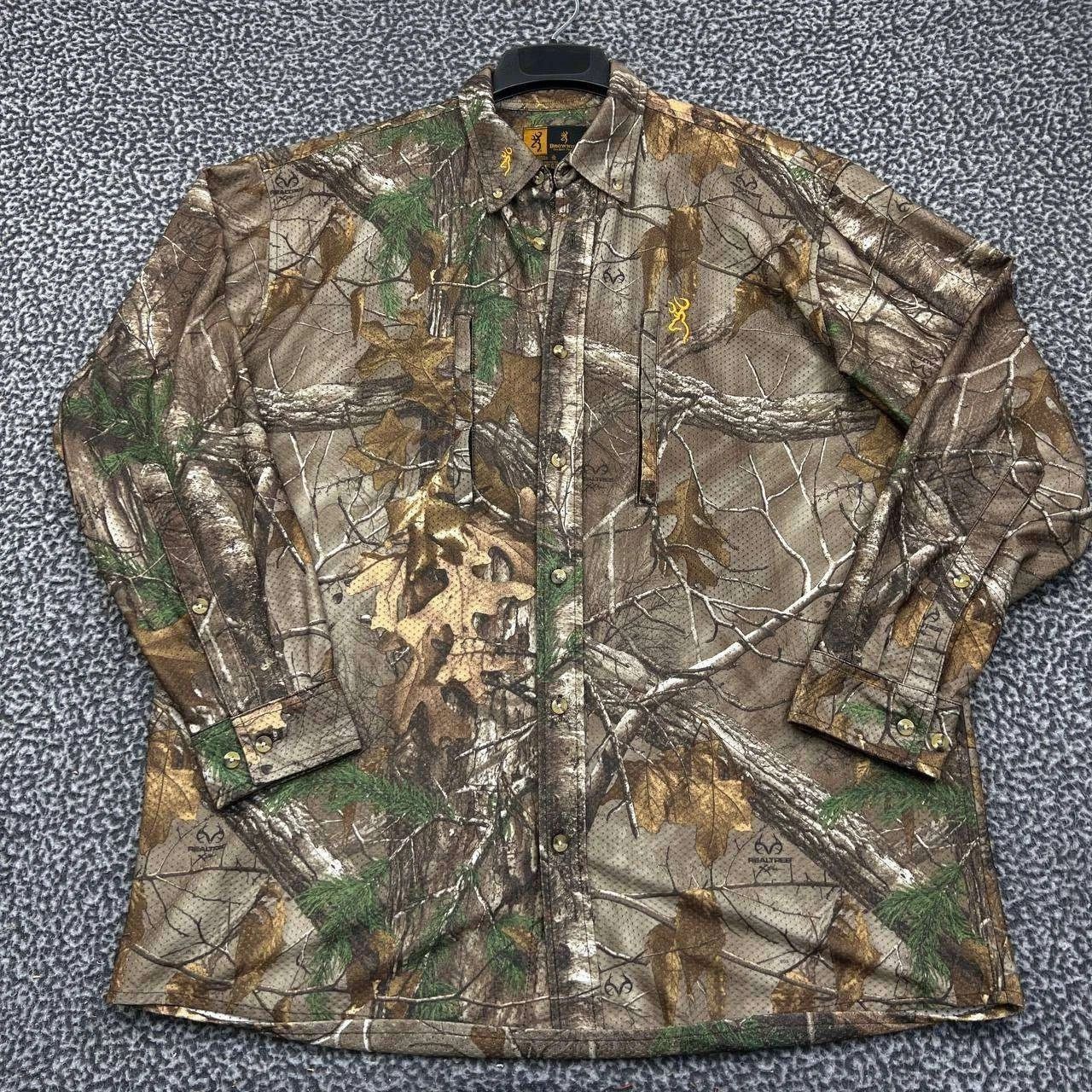 Browning Button Down Shirt Men Realtree Collared XL