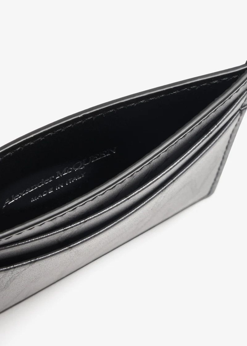 Alexander McQueen o1w1db10725 Size: OS/Graffiti Card Holder in Black Size ONE SIZE - 4 Thumbnail