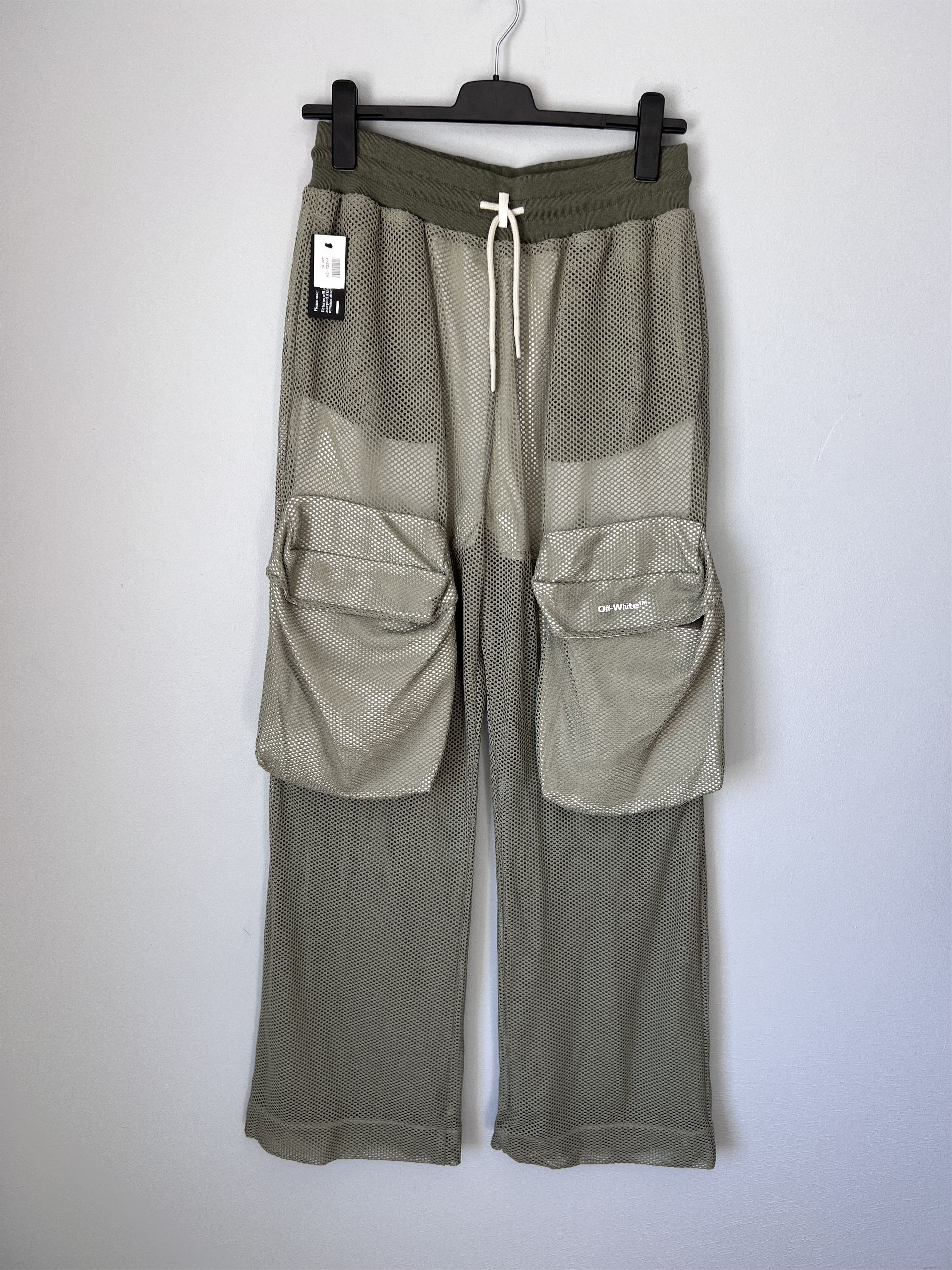 Off-White Off White Mesh Cargo Pants in Military Green Size US 30 / EU 46 - 1 Thumbnail