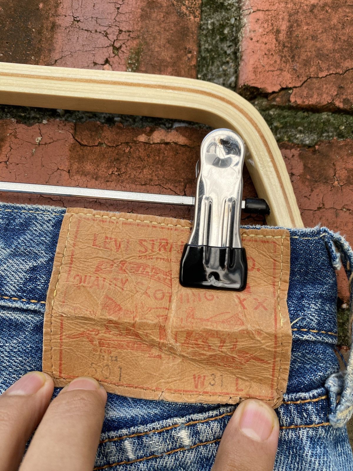 Levi's Vintage Clothing W30x30 Vintage LVC 501 big E redline distressed destroyed Size US 30 / EU 46 - 10 Thumbnail