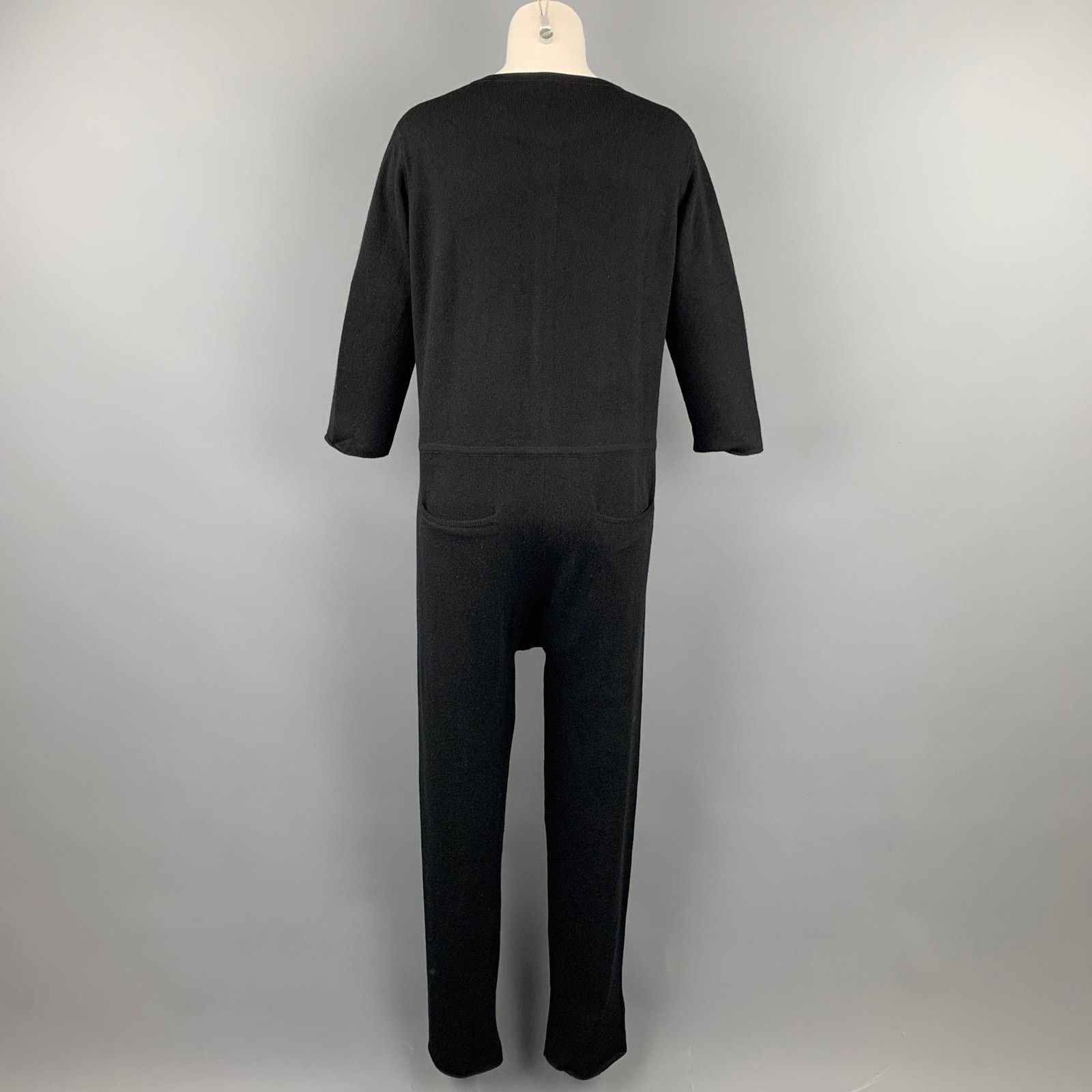 Other SISTER Size M Black Knit Patch Pocket Overalls Size 30" / US 8 / IT 44 - 3 Thumbnail